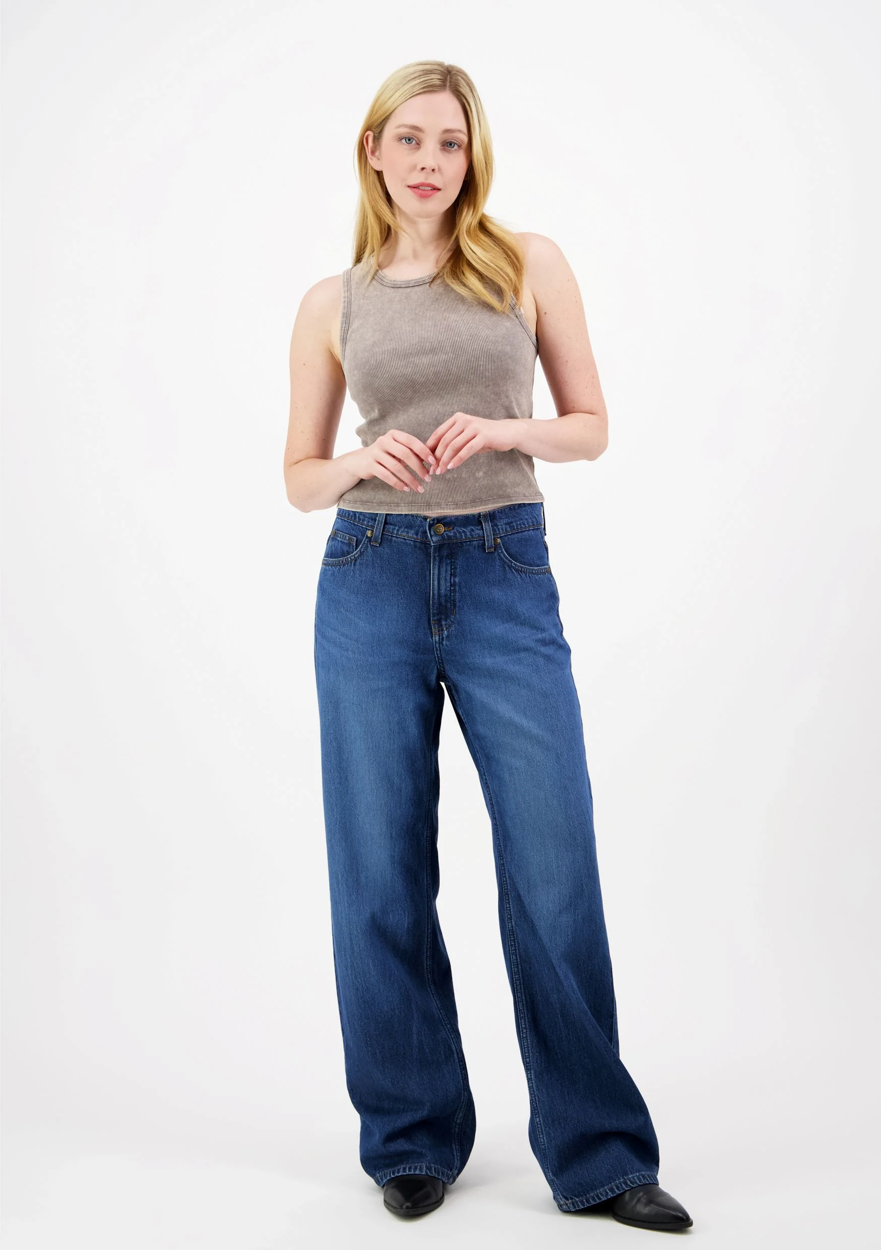 Nicolet Farkut, Relaxed Fit Flare, Sininen - Image 5