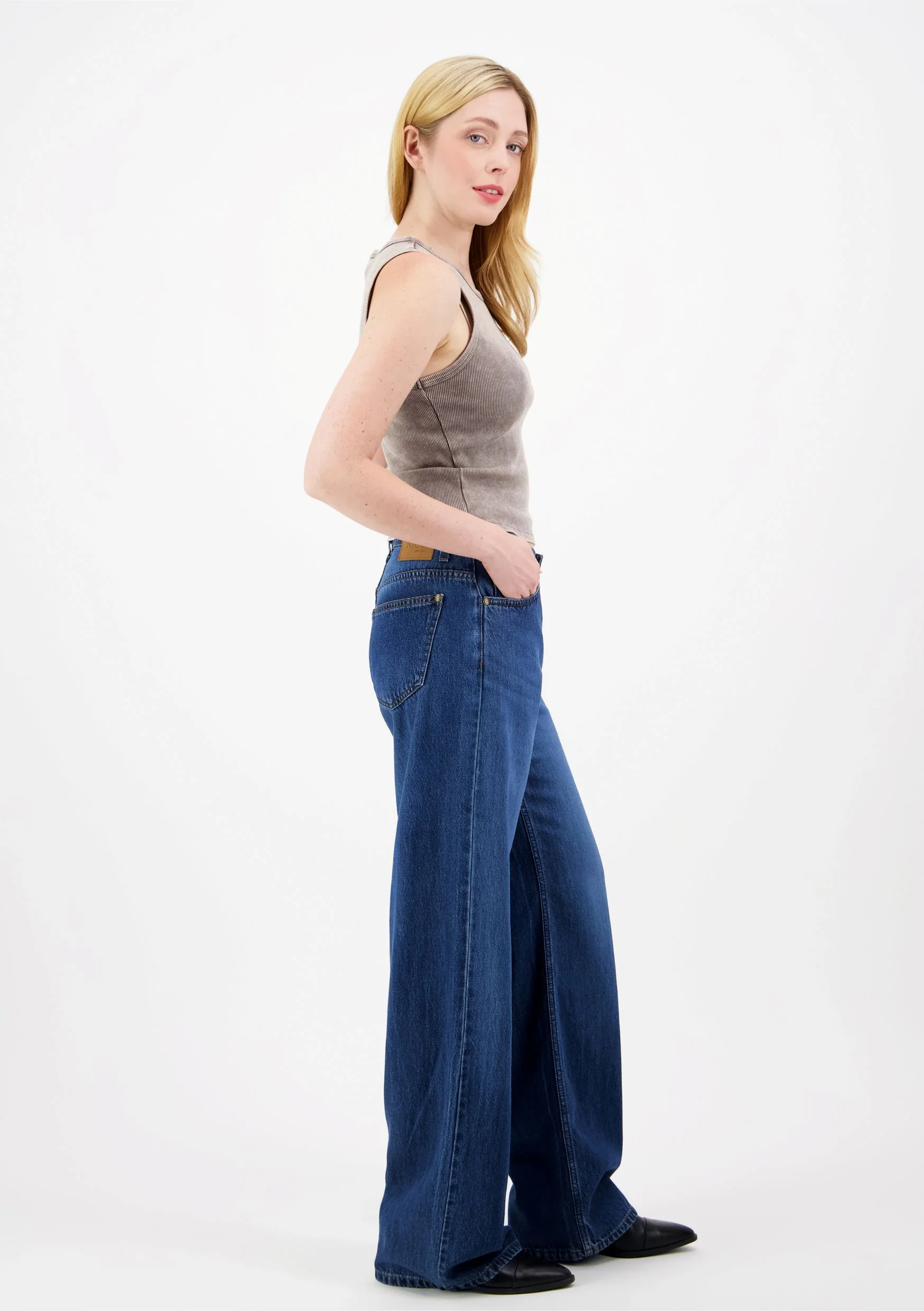 Nicolet Farkut, Relaxed Fit Flare, Sininen - Image 6