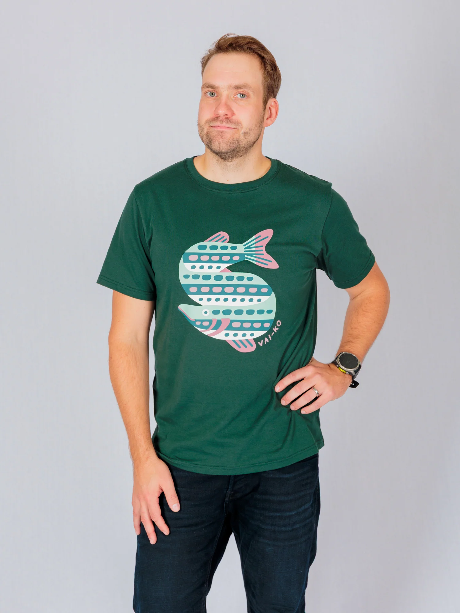 Nokkela Hauki T-shirt, Sycamore Green - Image 2