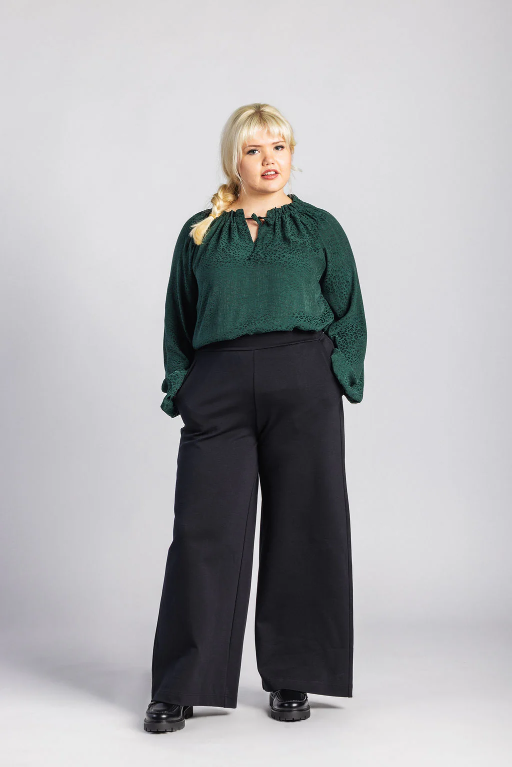 Paloma Blouse, Emerald - Image 2