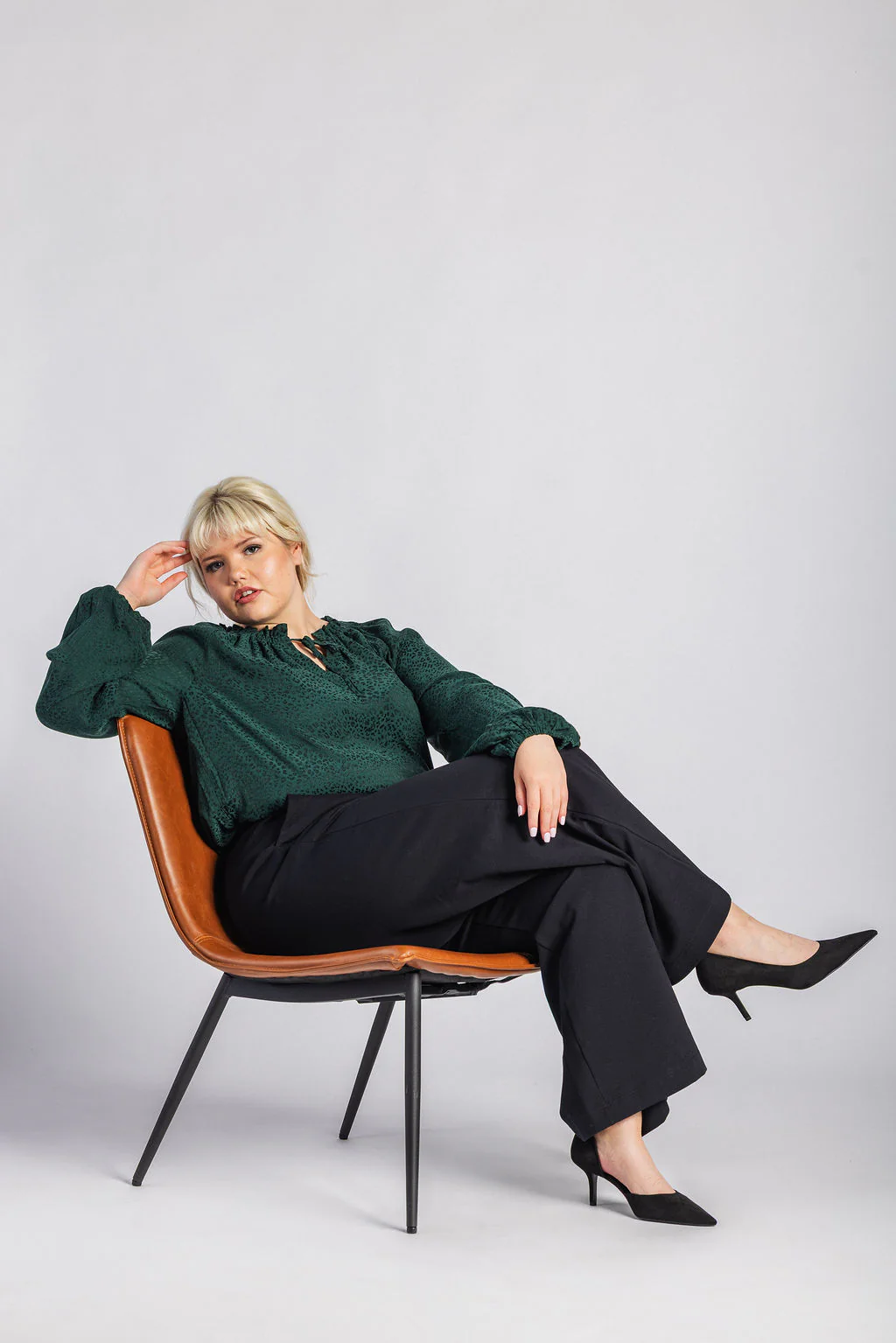 Paloma Blouse, Emerald - Image 5