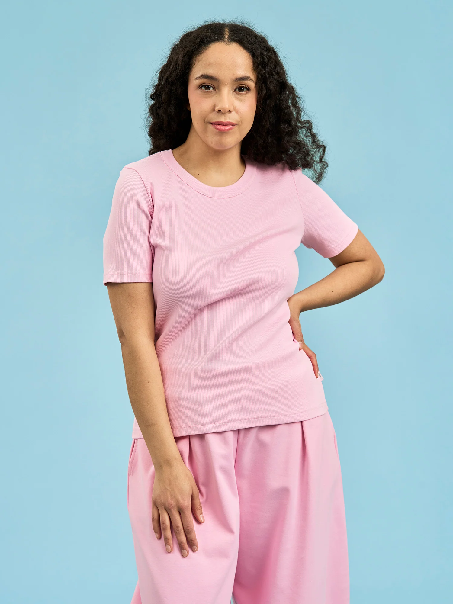 Parker Shirt, Candy Pink Rib - Image 2