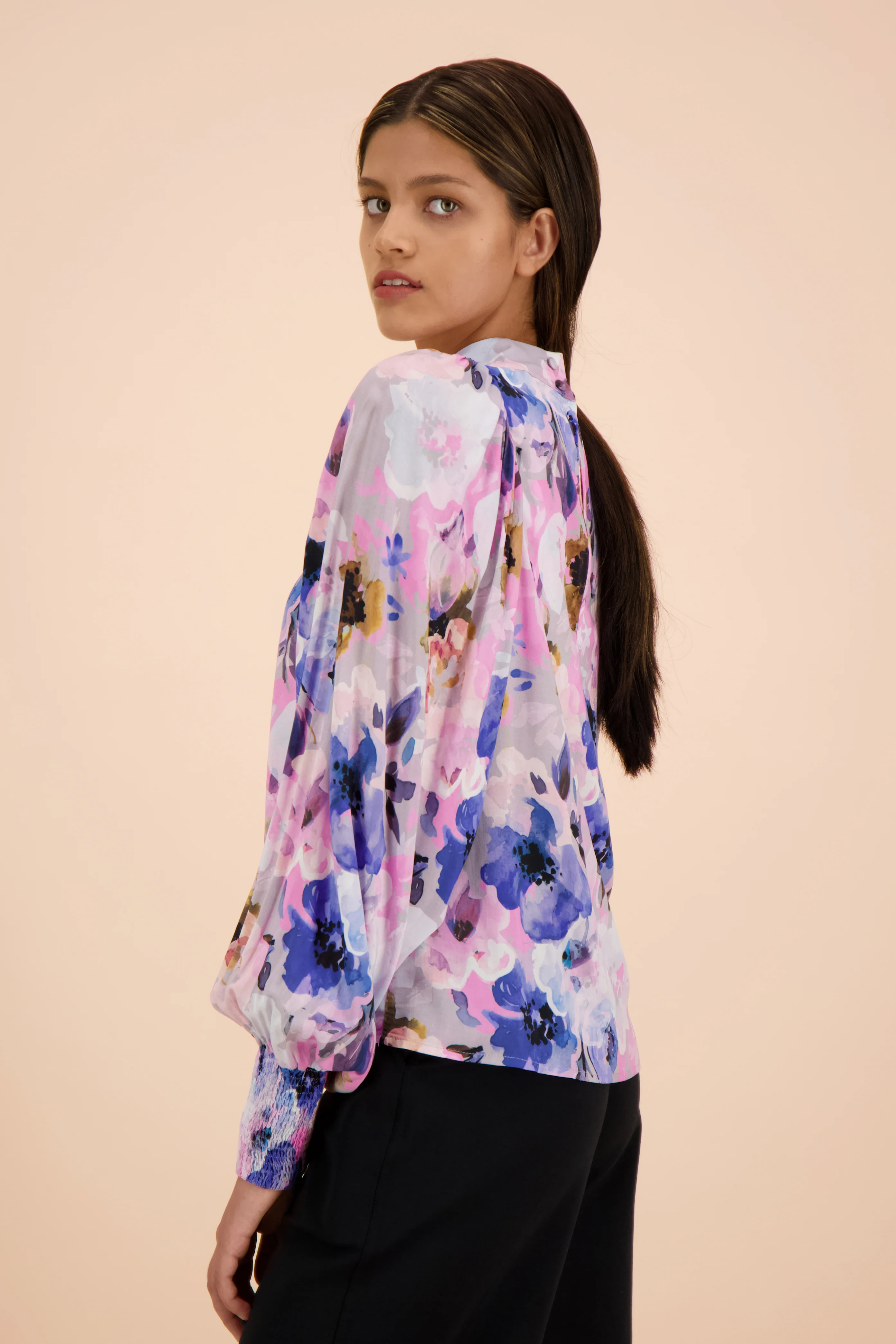 Puff Blouse, Lilac Anemone - Image 5