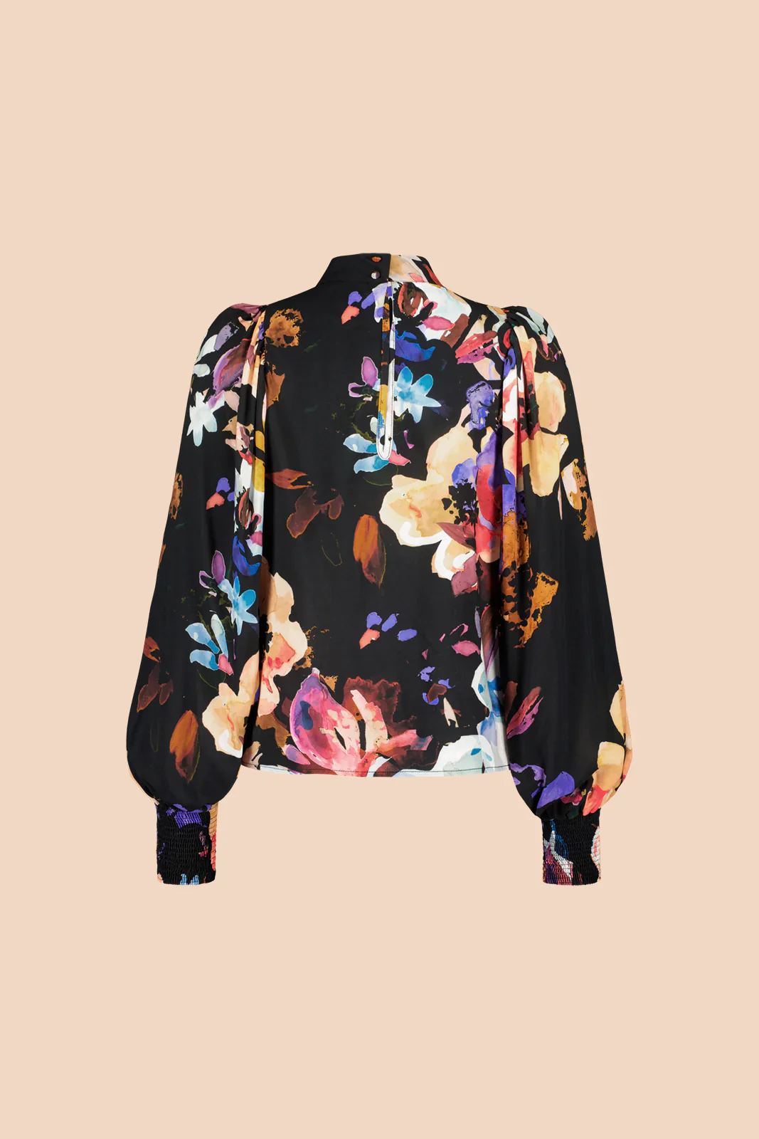 Puff Blouse, Black Anemone - Image 5