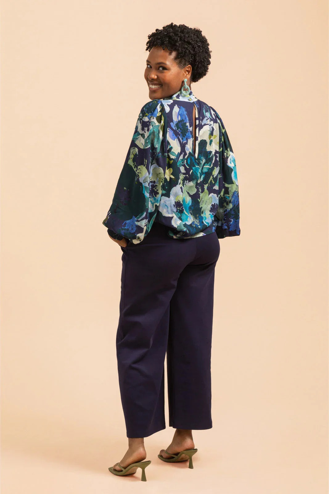 Puff Blouse, Blue Anemone - Image 5