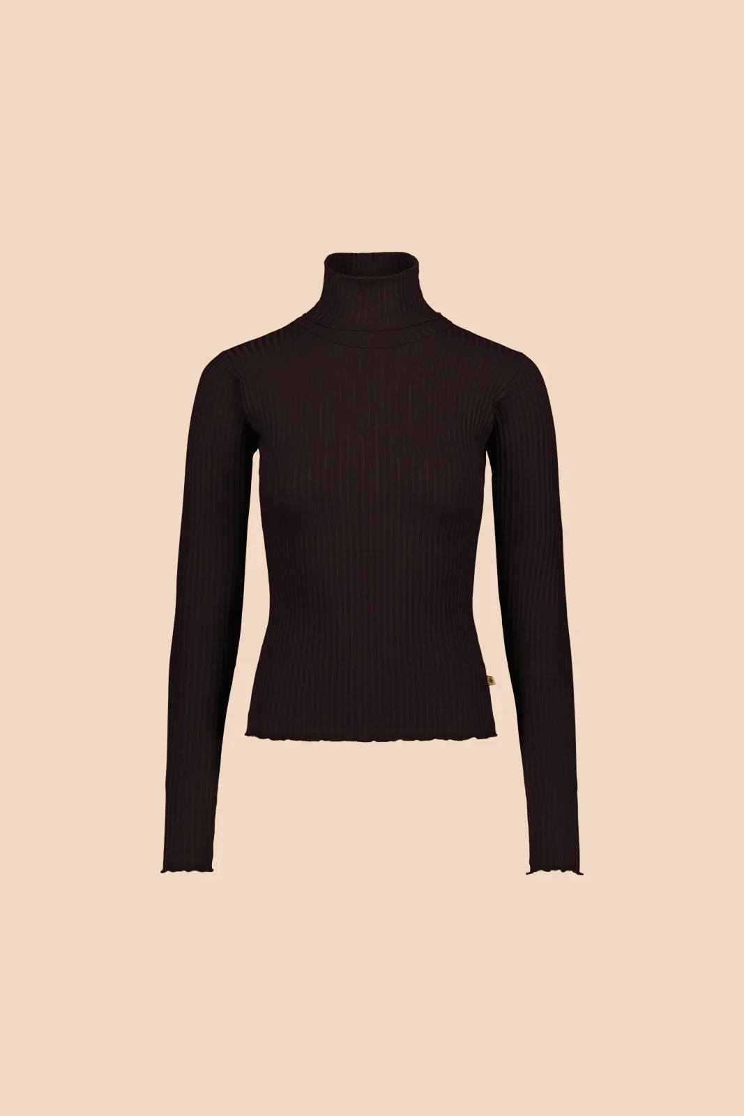 Rib Rollneck, Chocolate