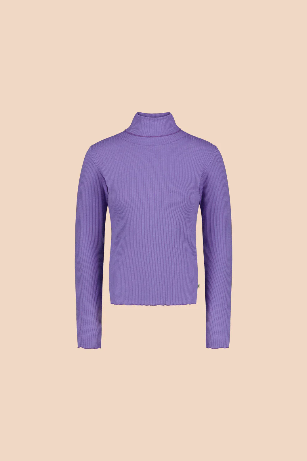 Rib Rollneck, Vivid Lavender