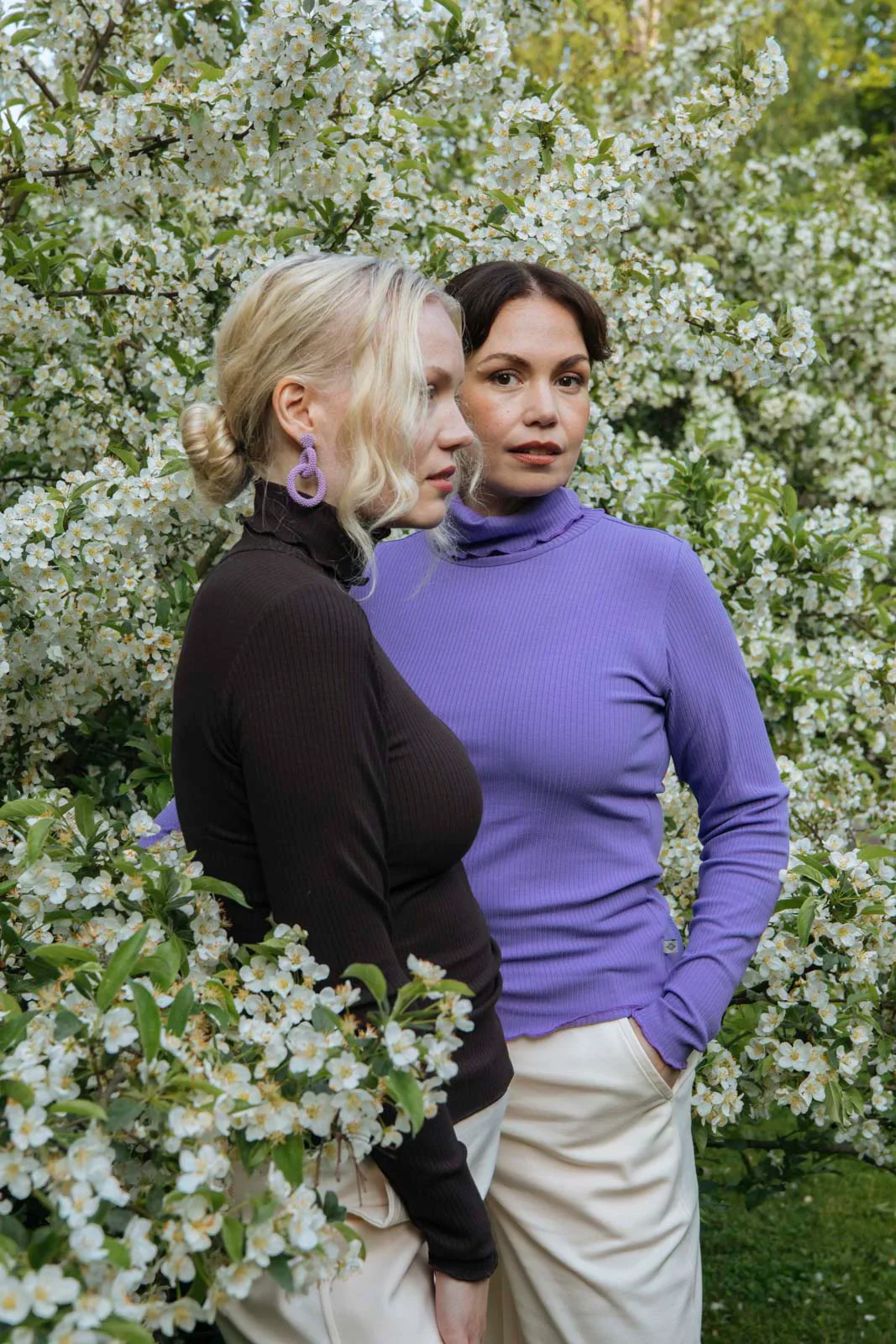 Rib Rollneck, Vivid Lavender - Image 2