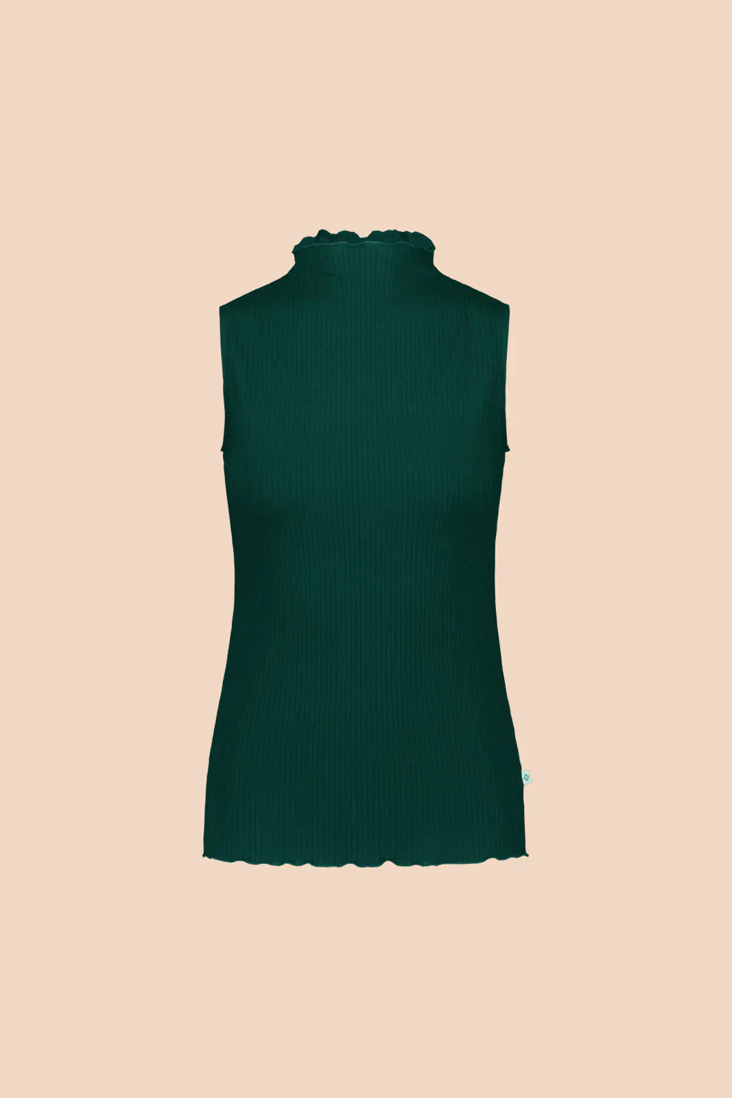 Rib Top, Dark Green - Image 4