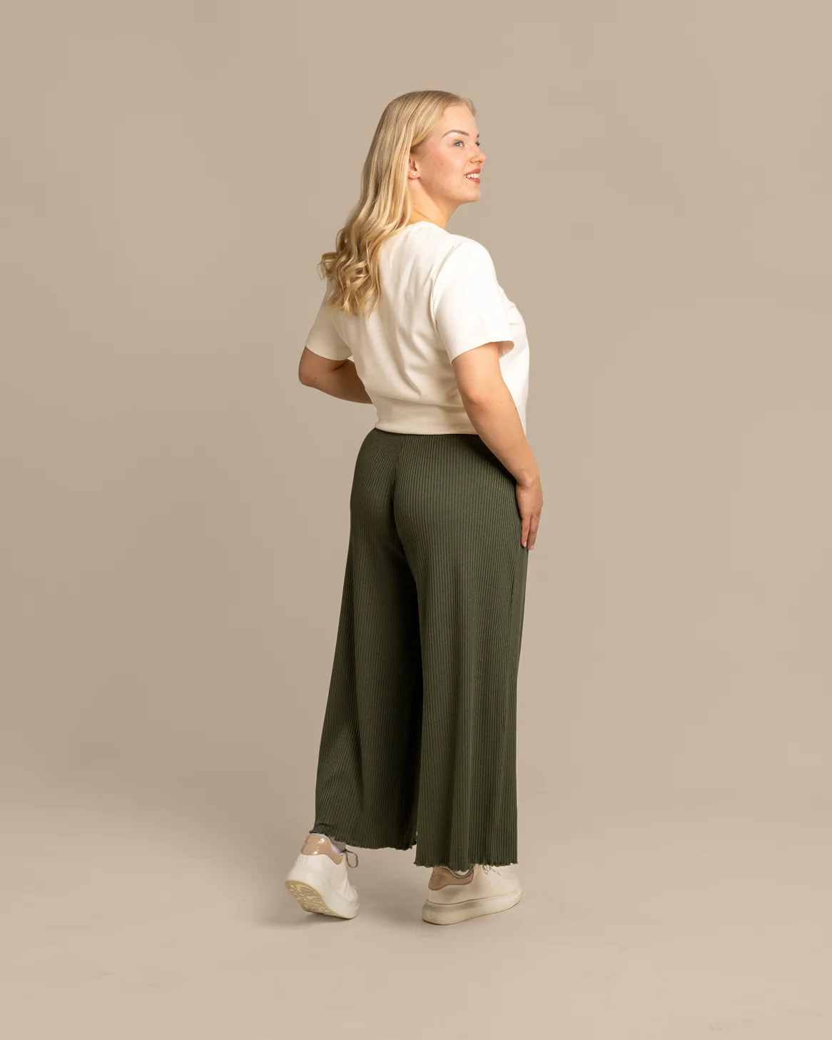 Ribbi Culottes, Khaki - Image 2