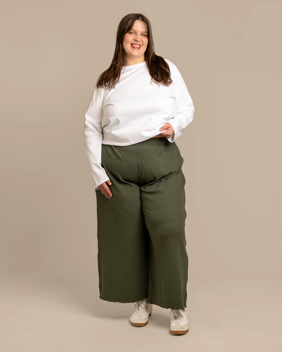 Ribbi Culottes, Khaki - Image 4