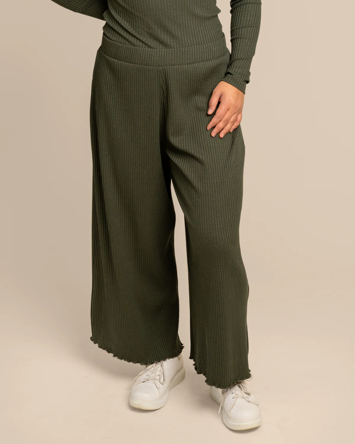 Ribbi Culottes, Khaki - Image 6