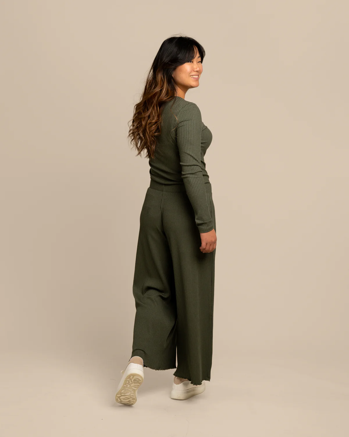 Ribbi Culottes, Khaki - Image 7