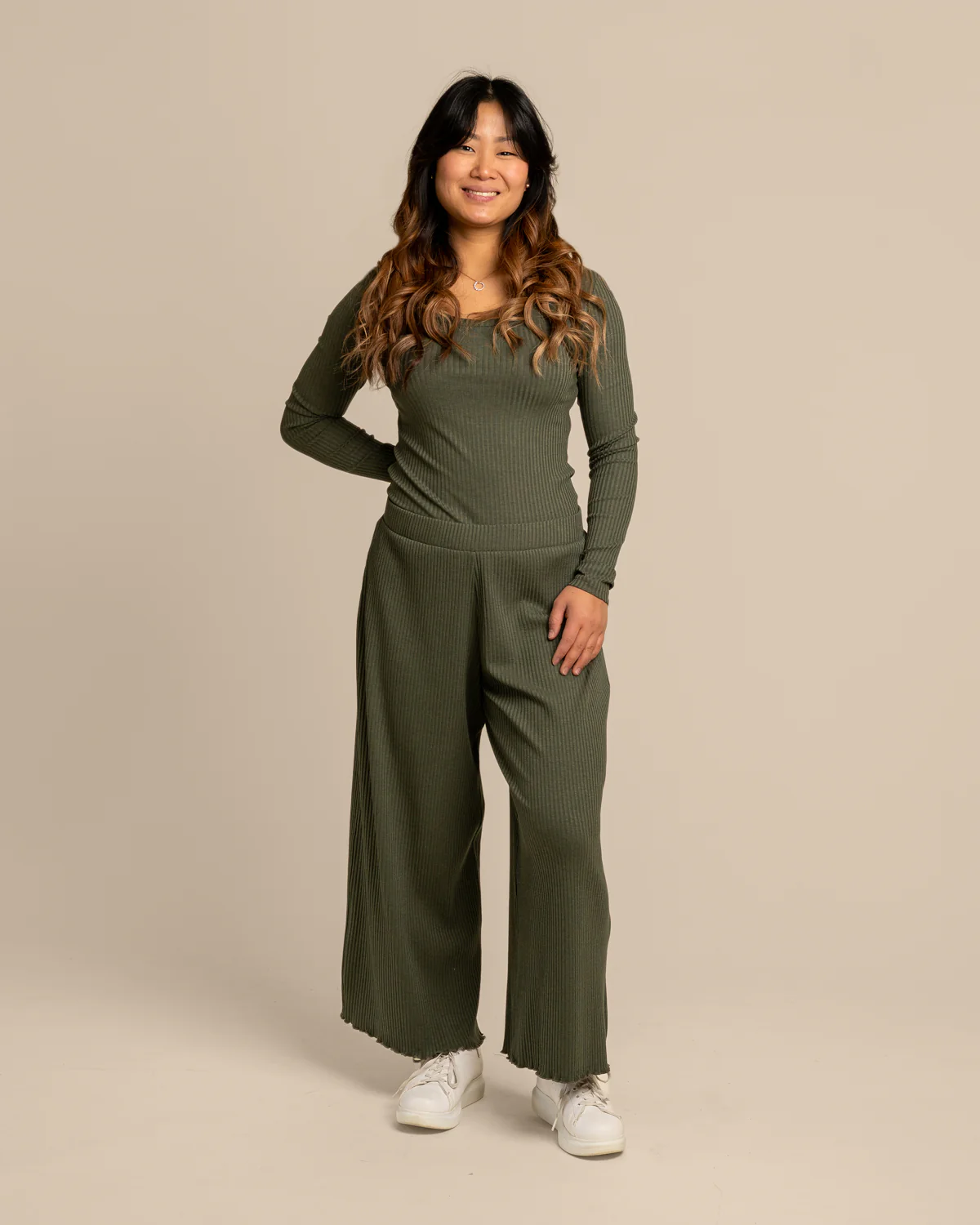 Ribbi Culottes, Khaki - Image 8