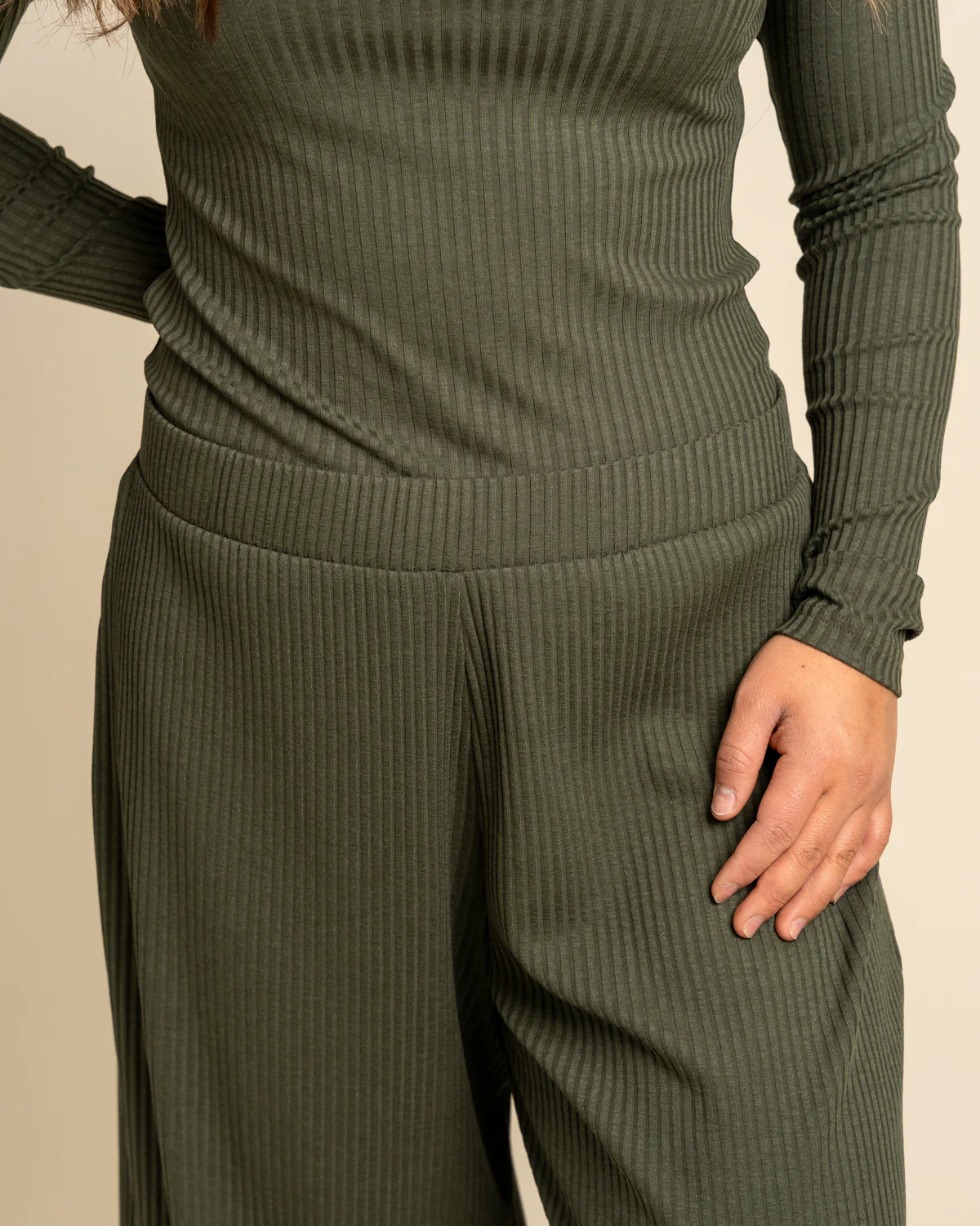Ribbi Culottes, Khaki - Image 9