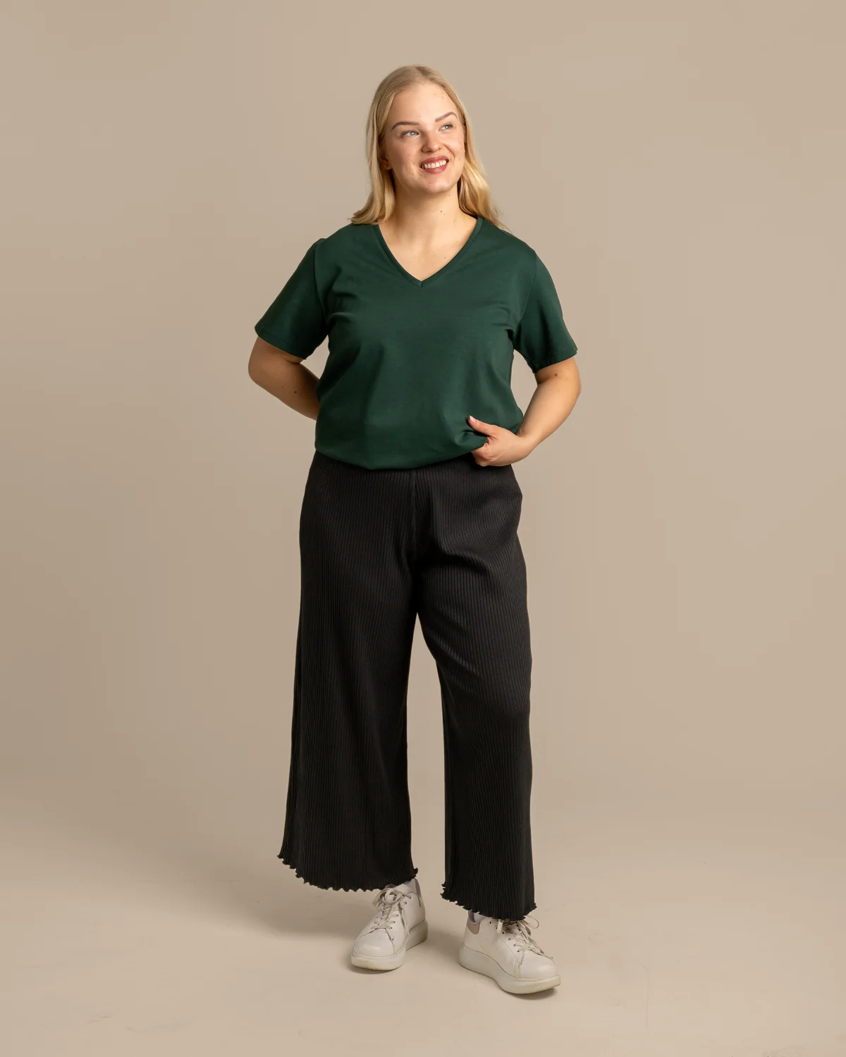 Ribbi Culottes, Musta - Image 5