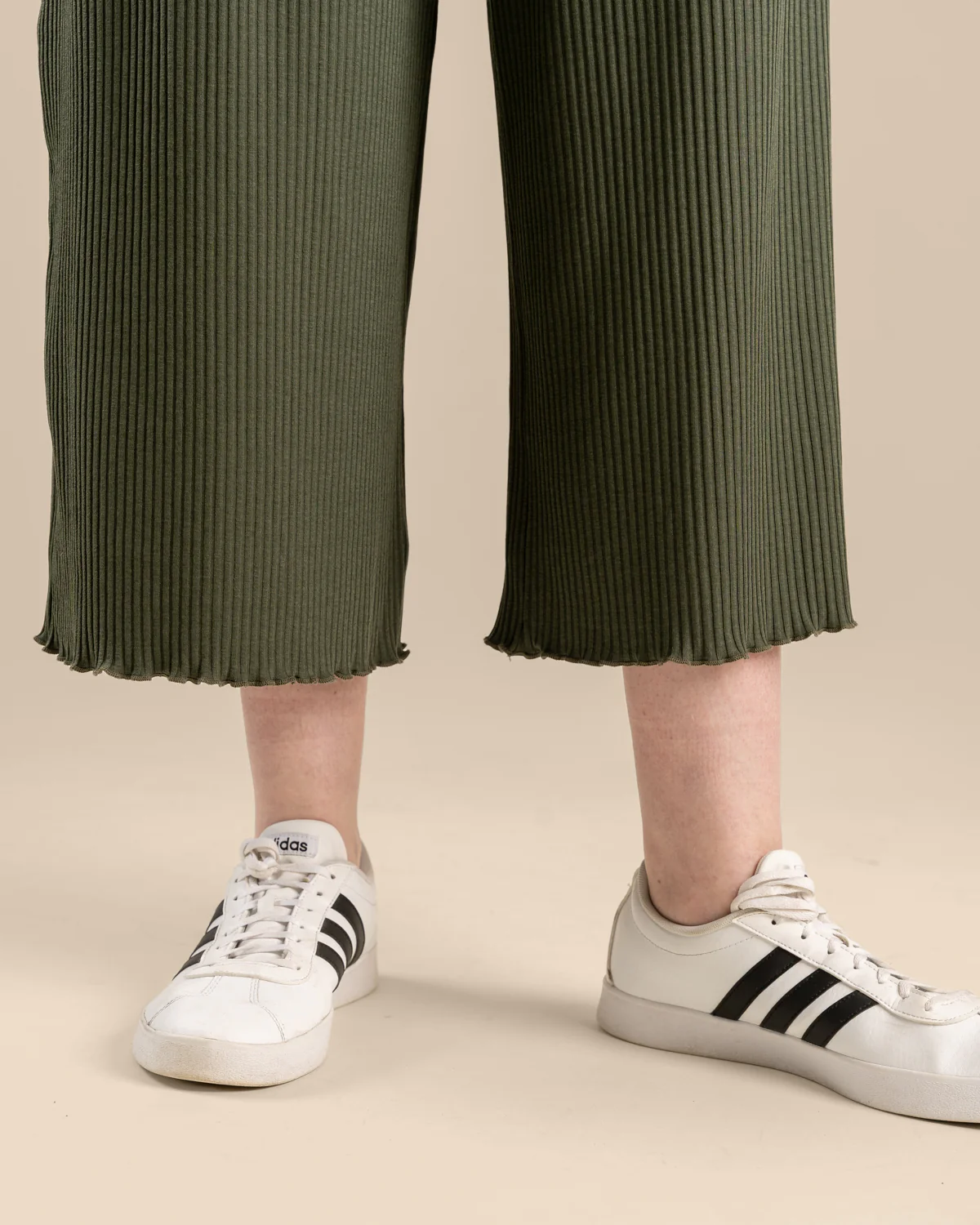 Ribbi Culottes Pitkä, Khaki - Image 4