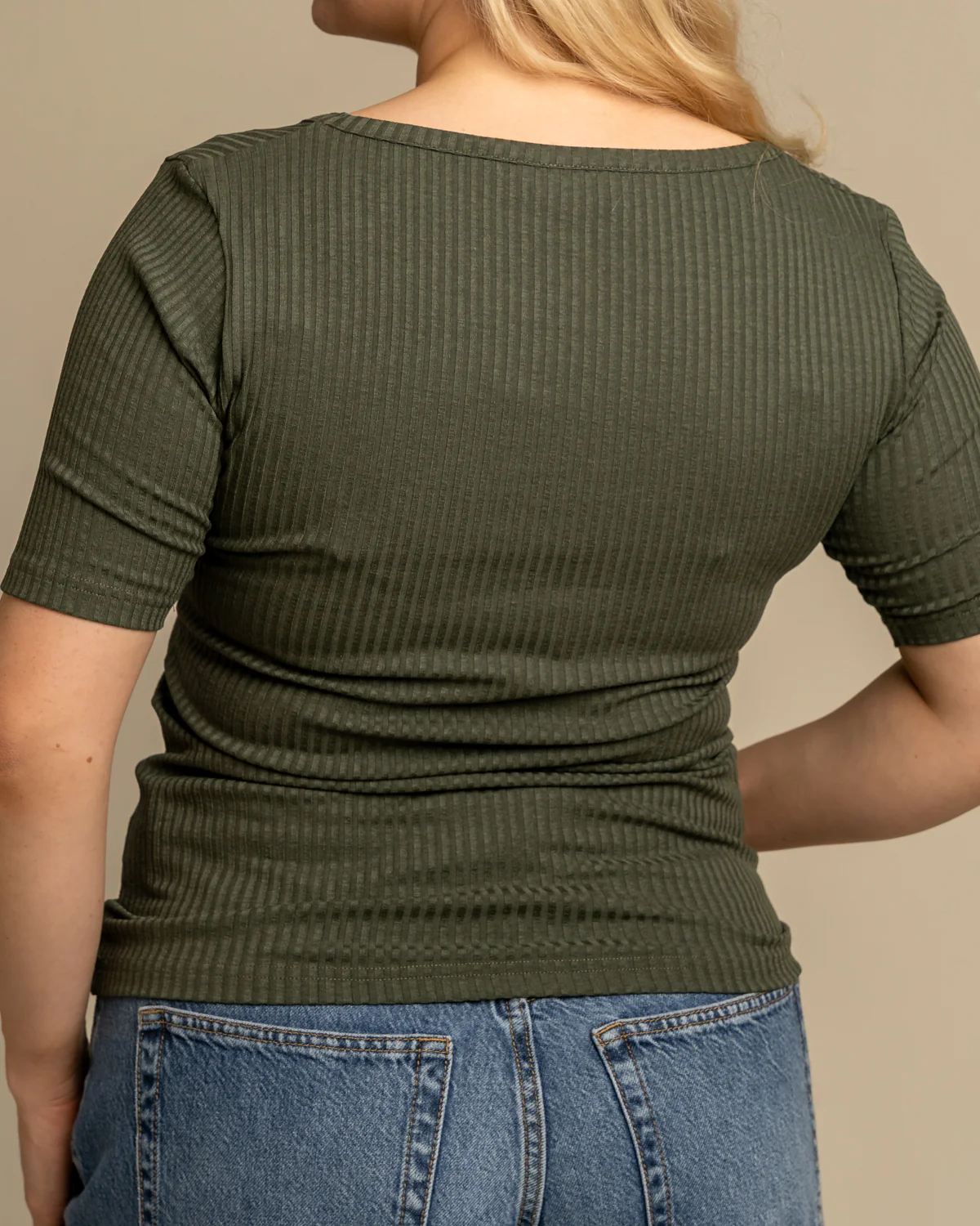 Ribbi T-paita Avara, Khaki - Image 4