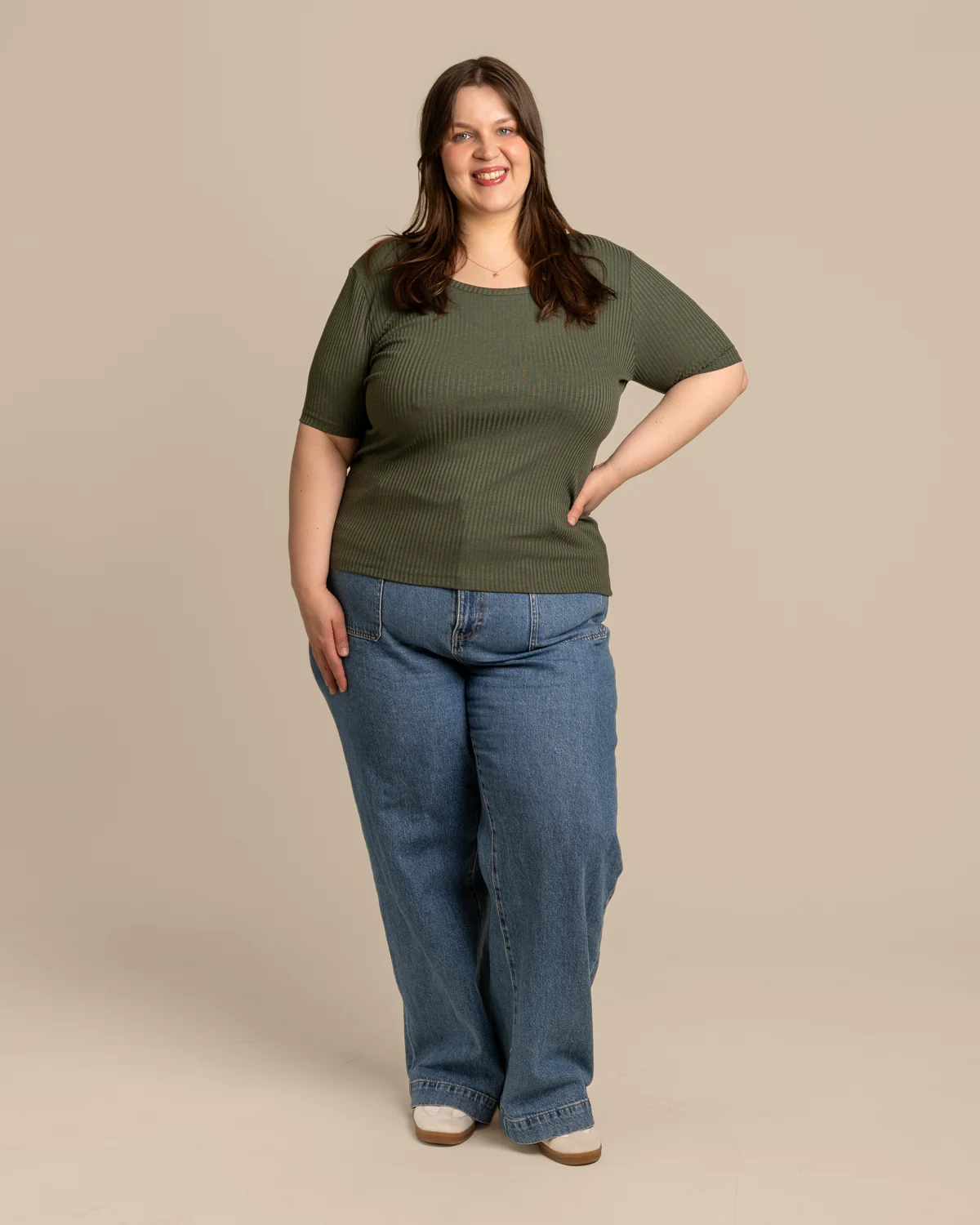 Ribbi T-paita Avara, Khaki - Image 7
