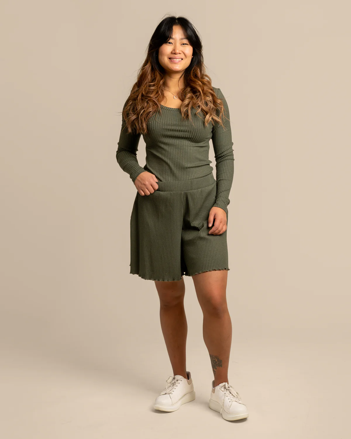 Ribbishortsit, Khaki - Image 3