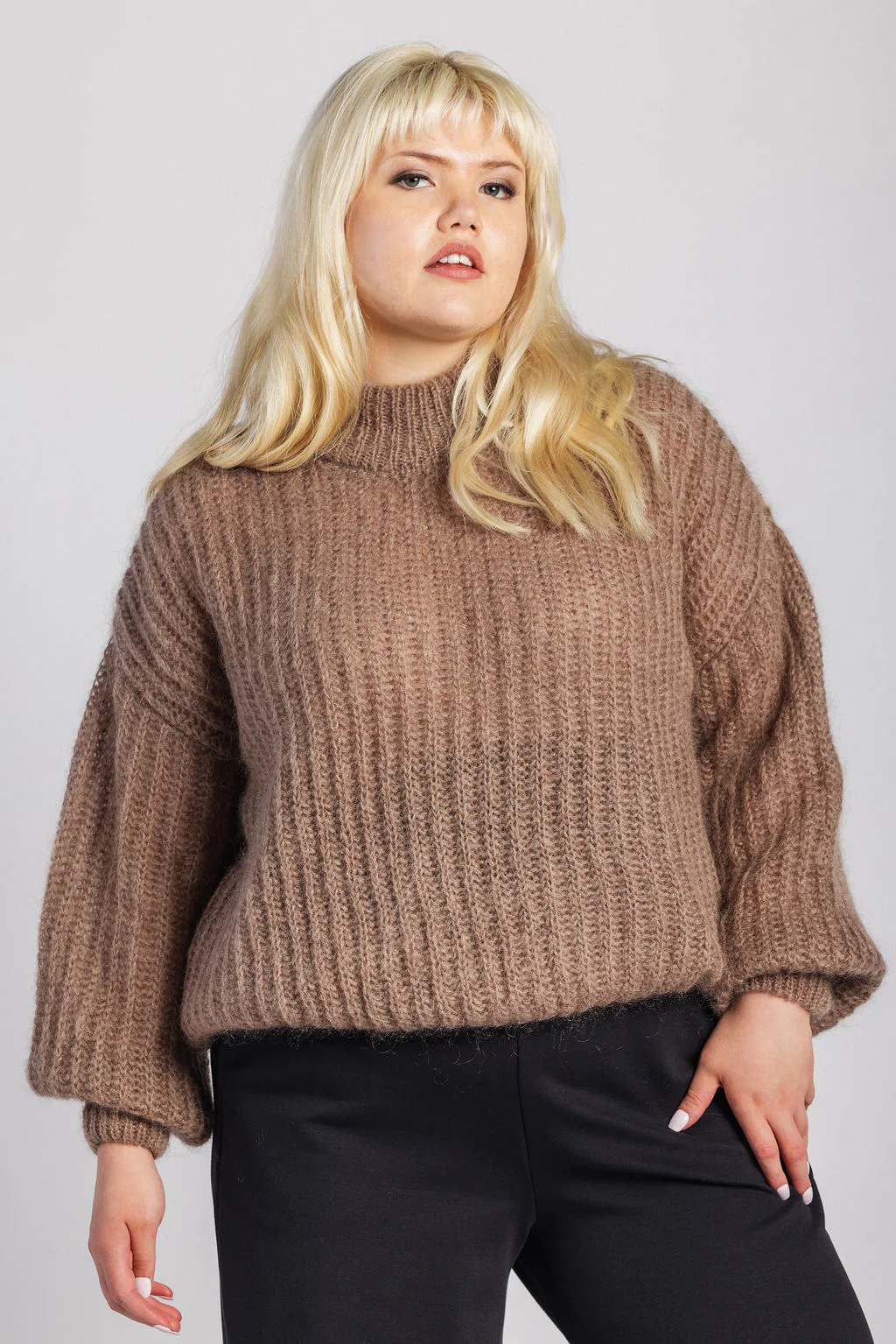 Robin Mohair Knit, Smoky Taupe - Image 4