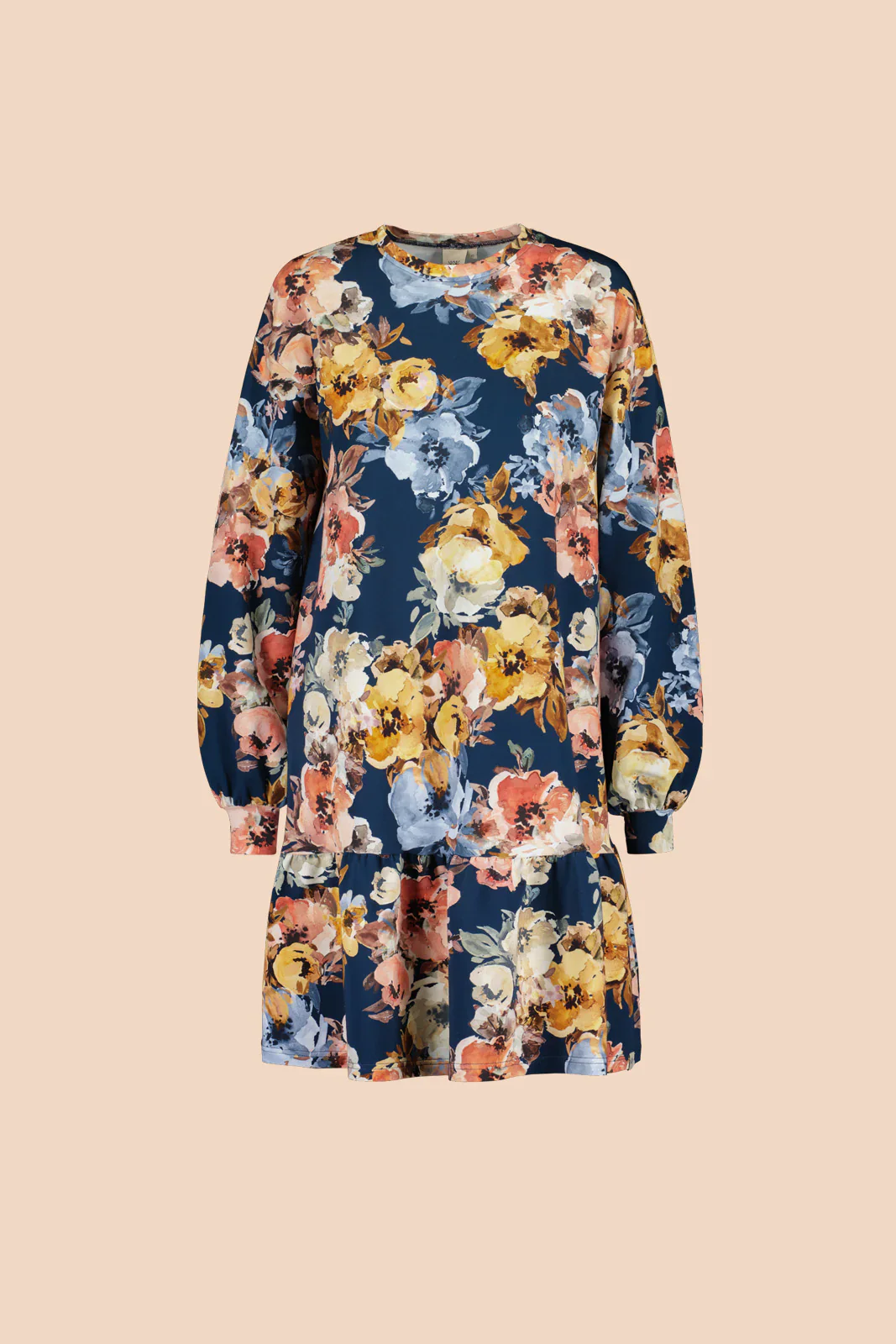 Ruffle Sweatshirt Dress, Moss Rose - Image 6