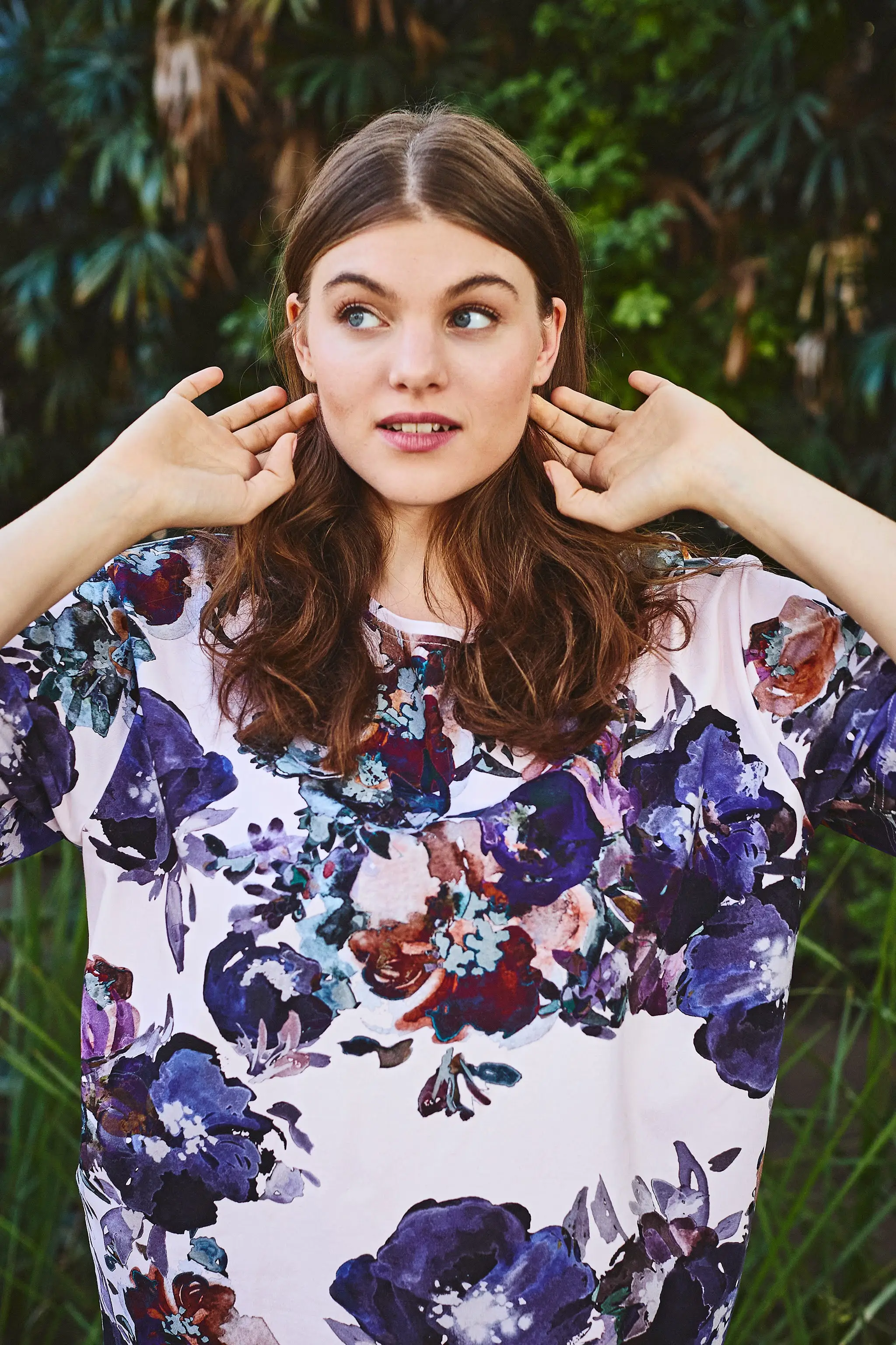 Ruffle T-Shirt Dress, Roses - Image 4