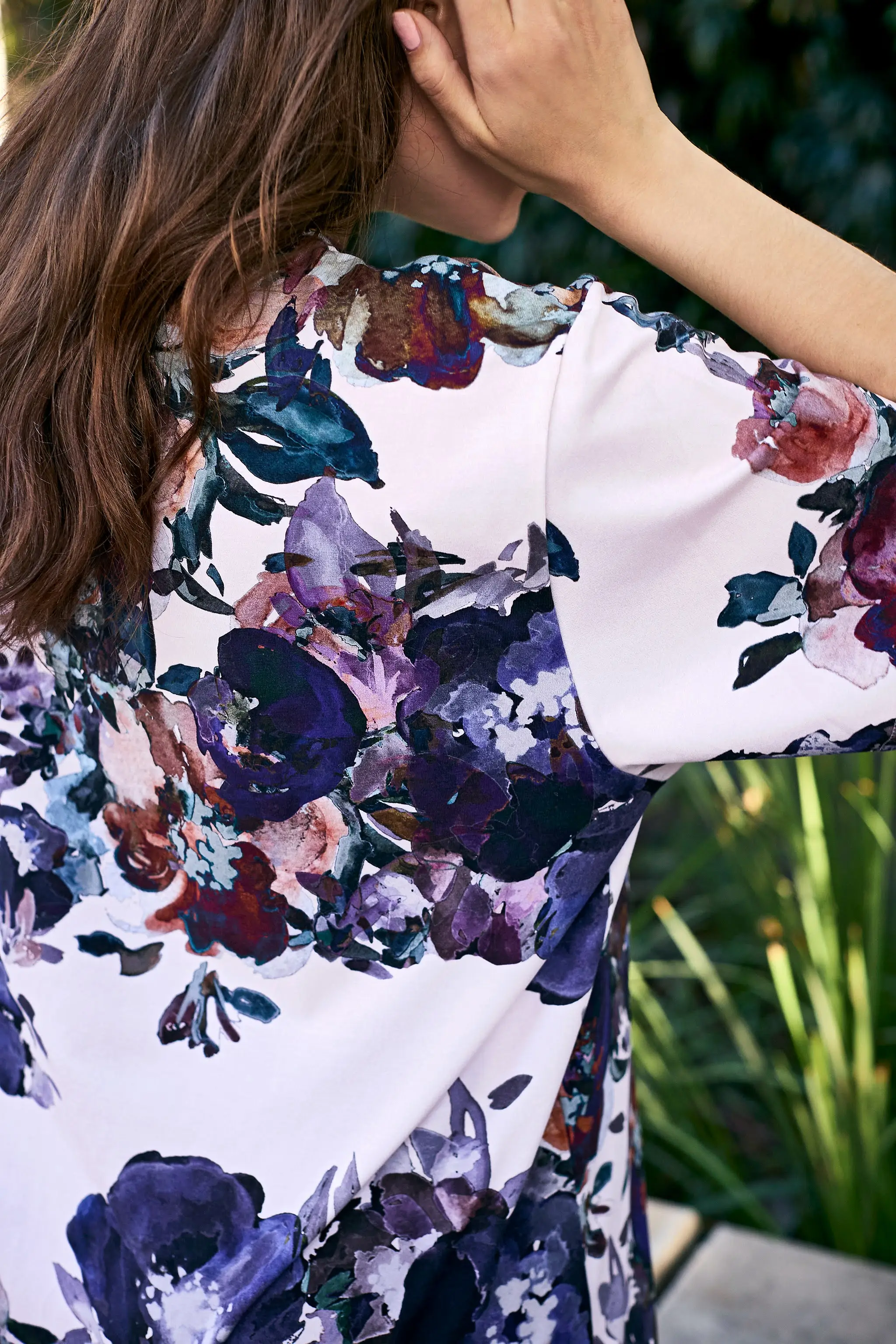 Ruffle T-Shirt Dress, Roses - Image 6