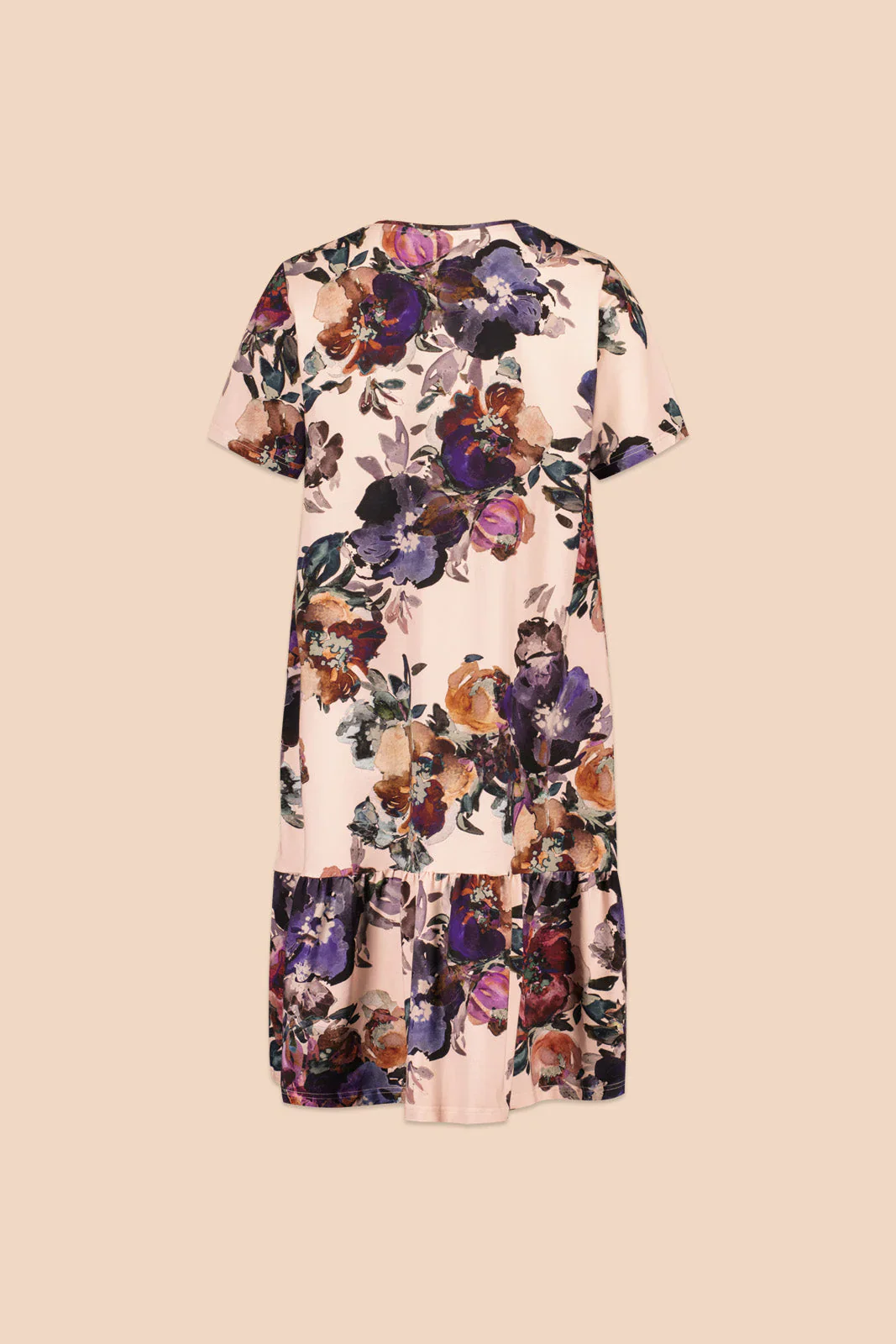 Ruffle T-Shirt Dress, Roses - Image 8