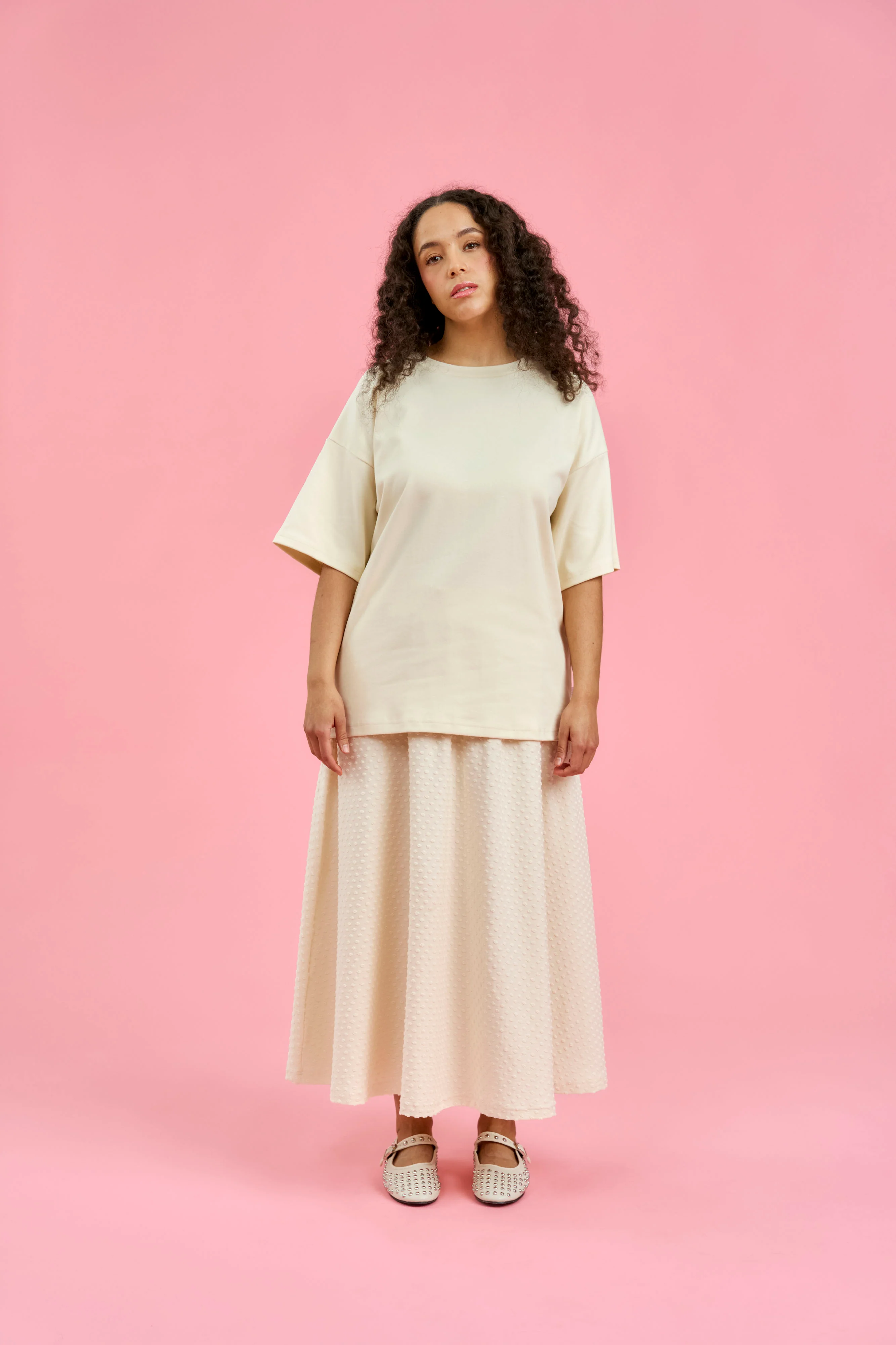 Sanni Skirt, Creme Dots - Image 4