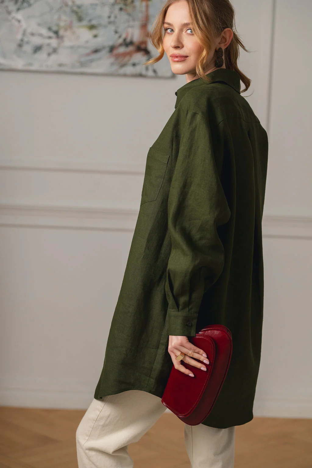 Savanna Shirt, Olive Green - Image 3
