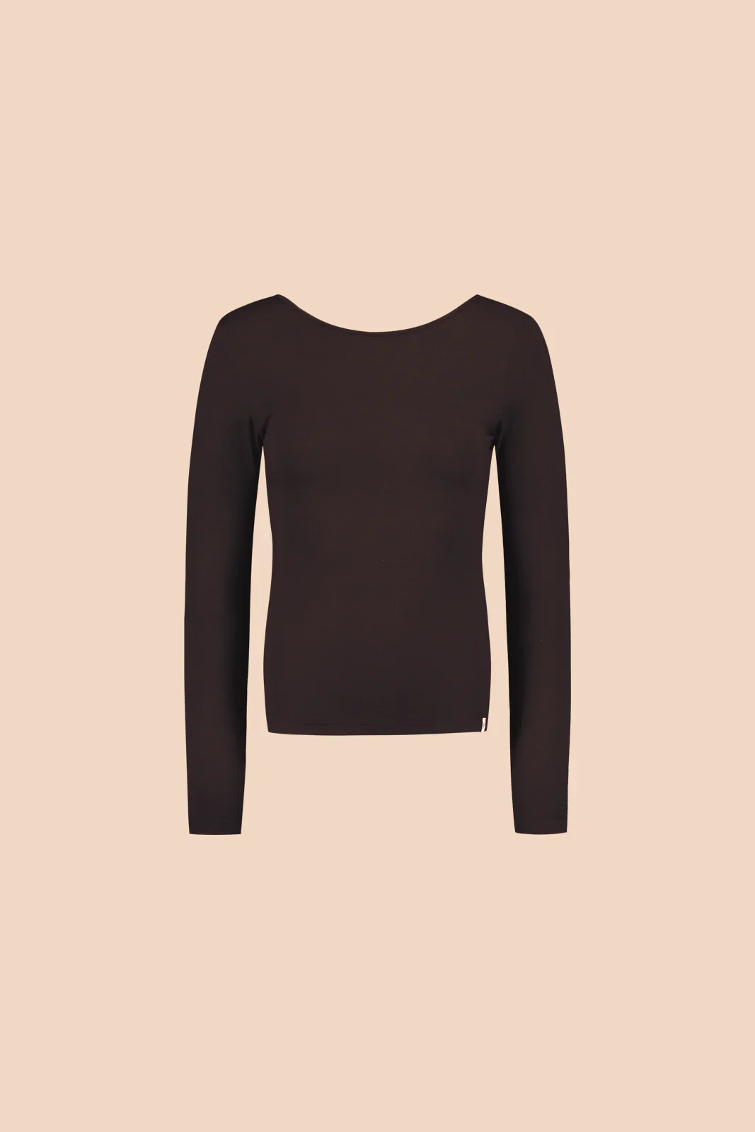 Scoop Back Top, Chocolate - Image 2