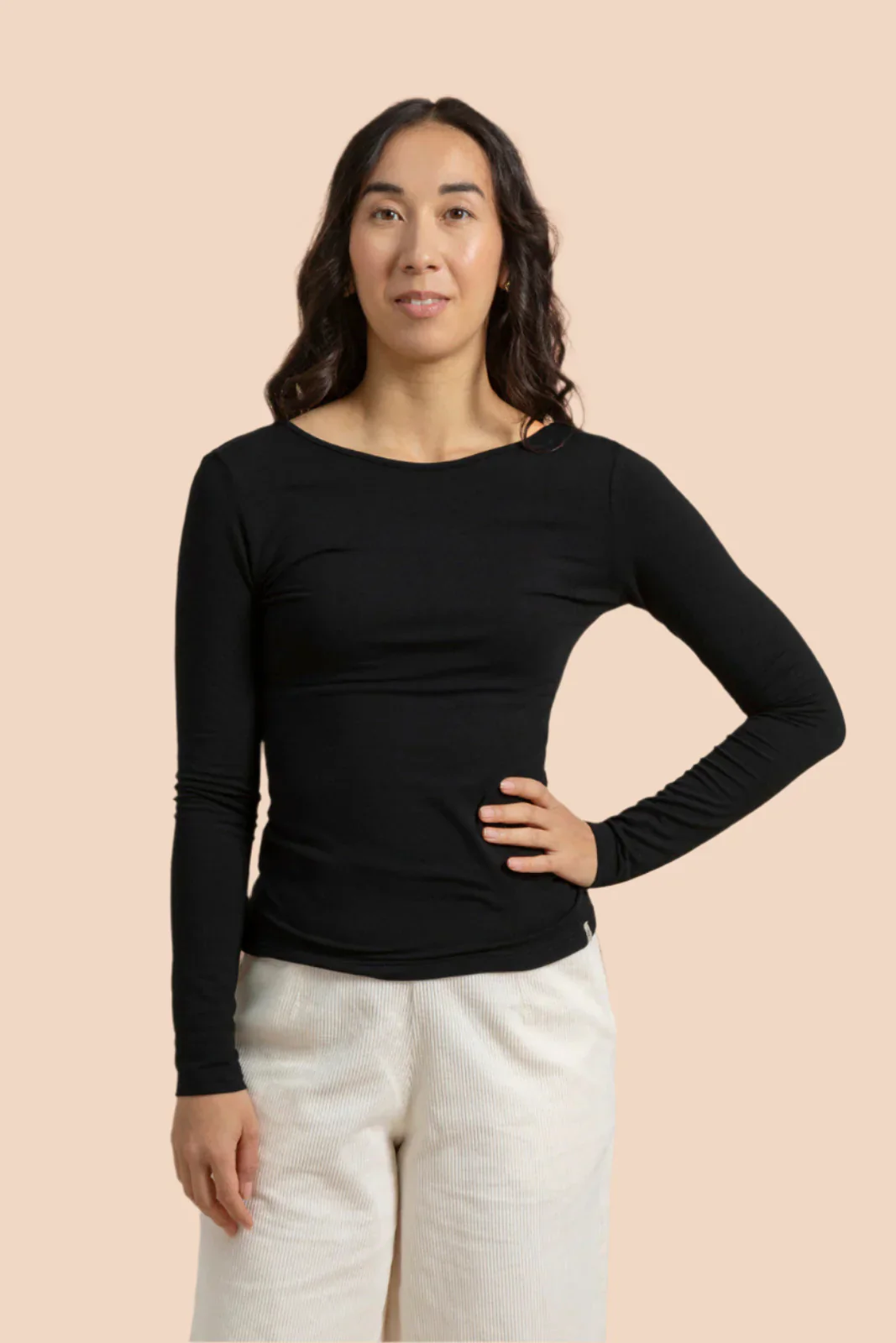 Scoop Back Top, Chocolate - Image 4
