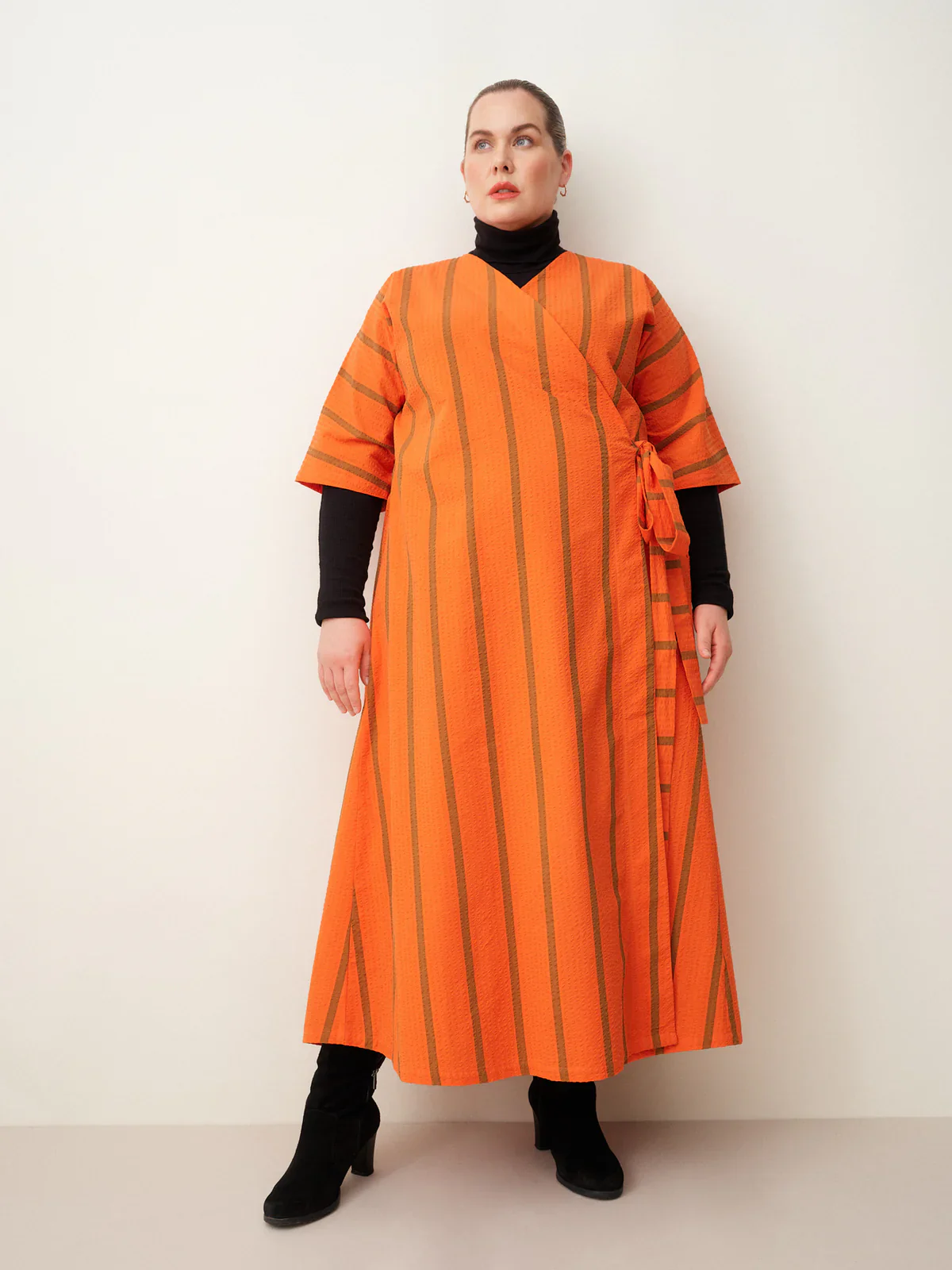 Seersucker Wrap Dress, Scarlett - Image 4