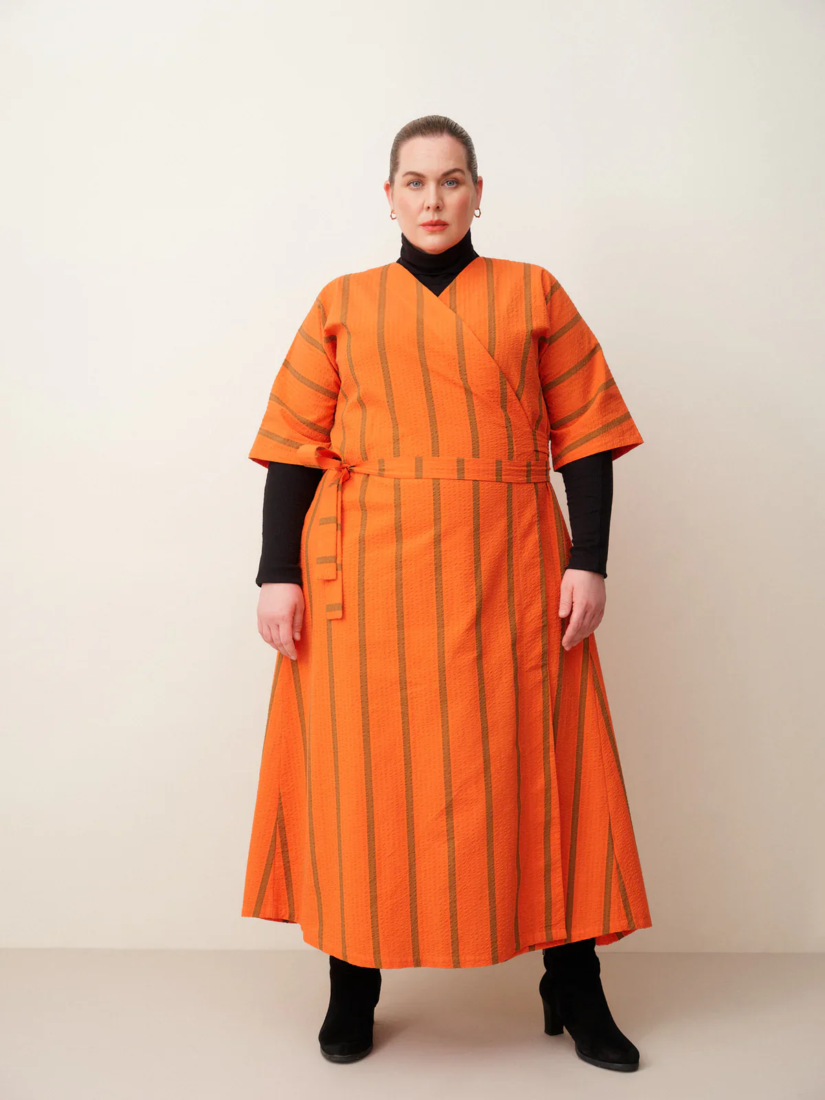 Seersucker Wrap Dress, Scarlett - Image 5