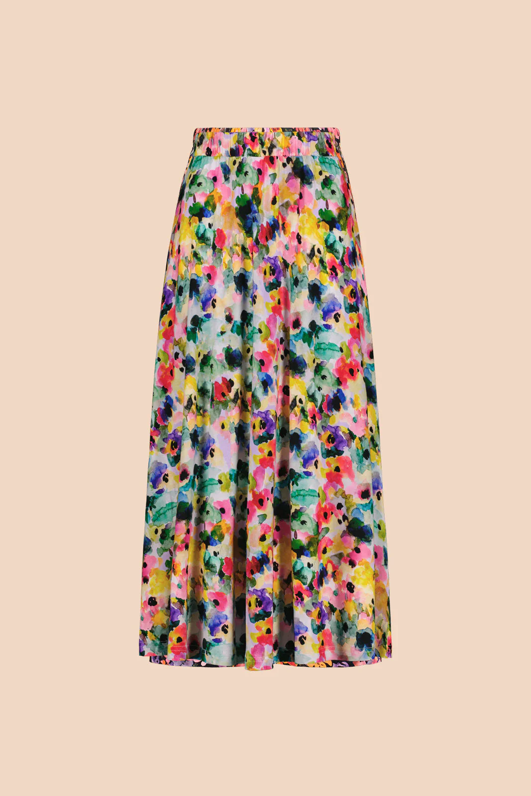Soft Midi Skirt, Aquarelle Bloom
