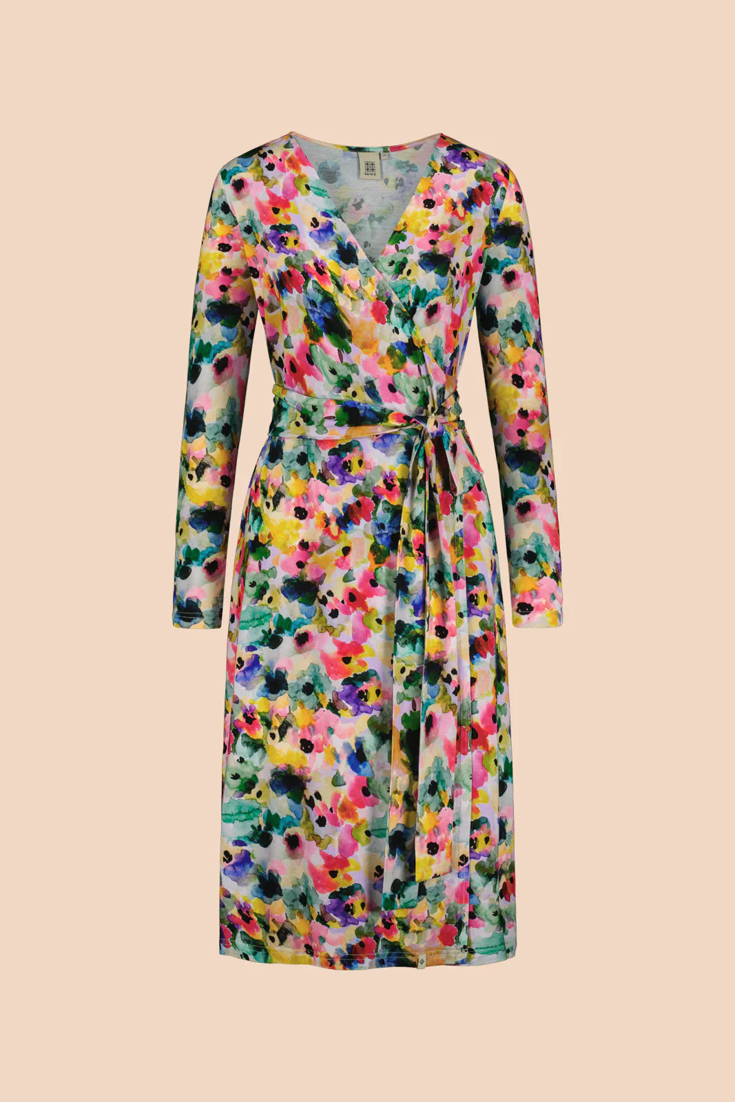 Soft Wrap Dress, Aquarelle Bloom - Image 2