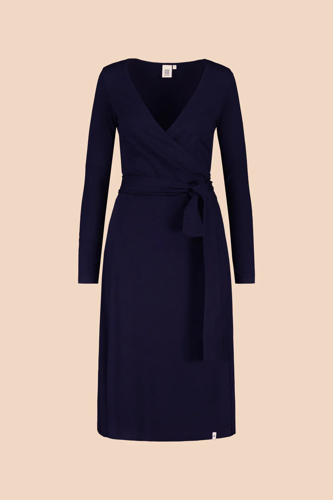 Soft Wrap Dress, Dark Blue - Image 2