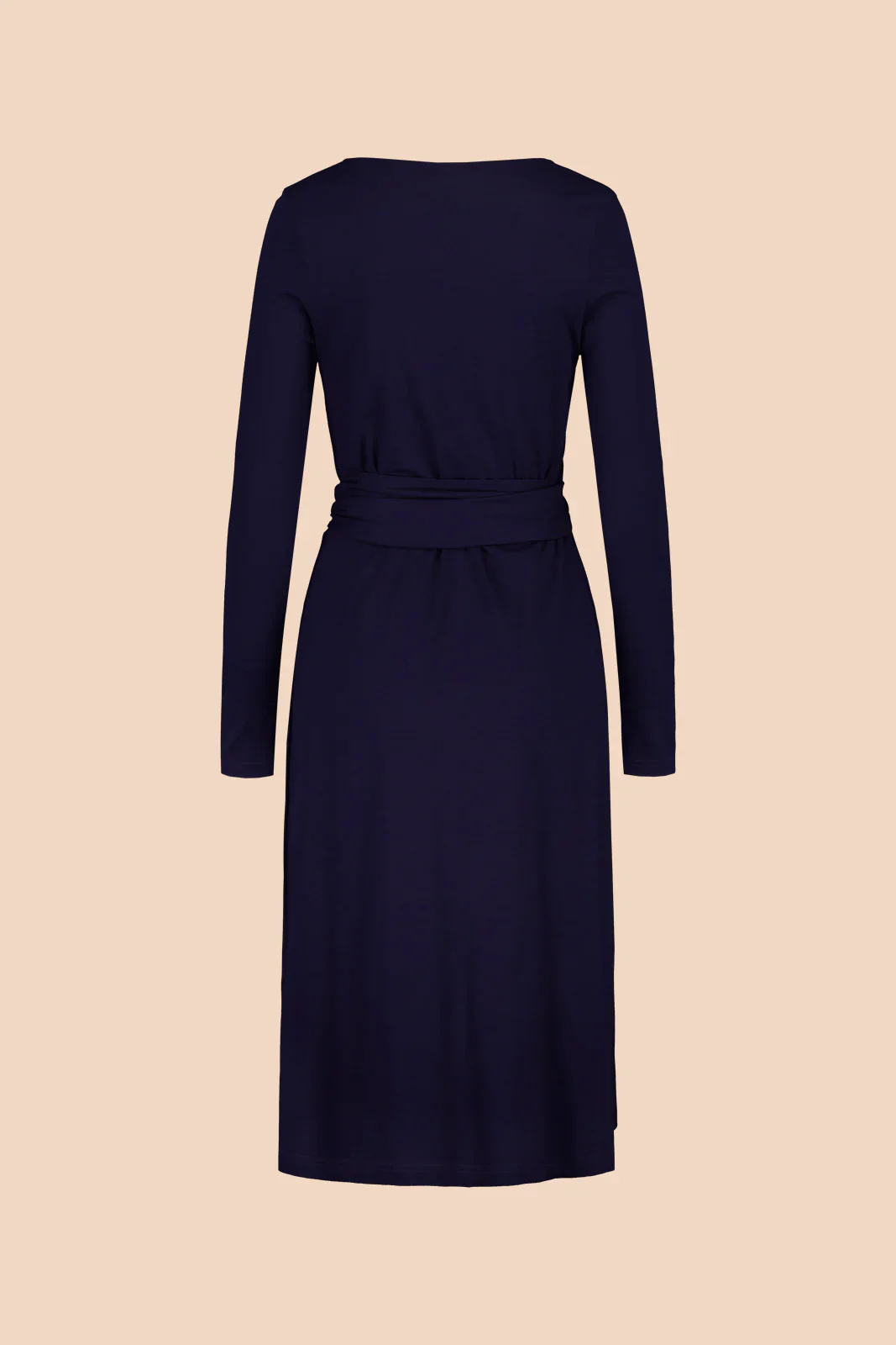 Soft Wrap Dress, Dark Blue - Image 4