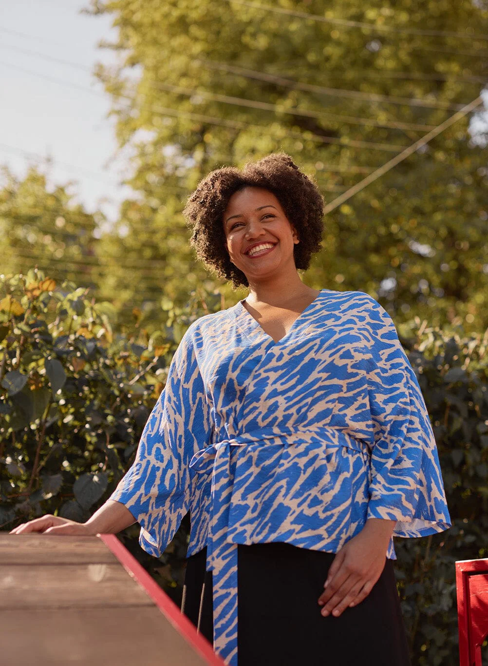Sophy Kimono Jacket, Electric