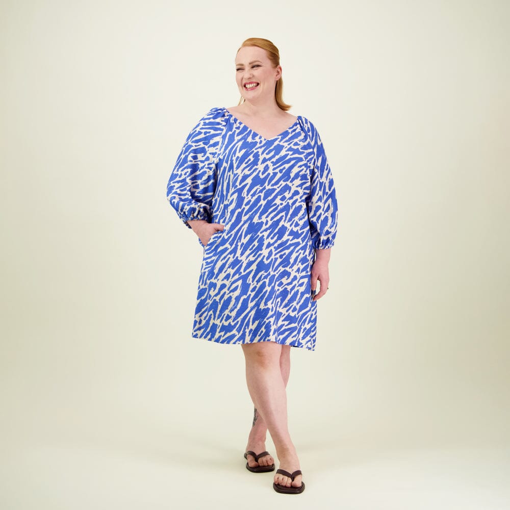 Sophy Volume Sleeve Tunic, Electric