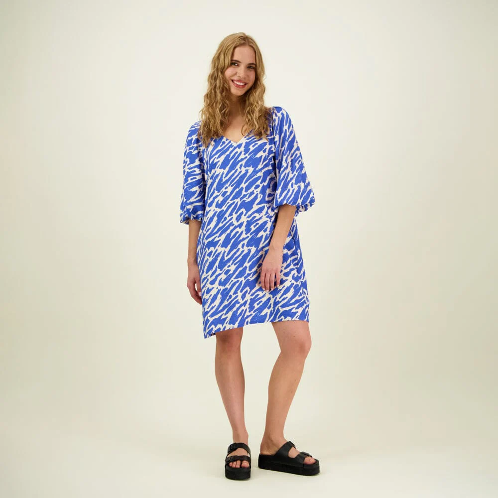 Sophy Volume Sleeve Tunic, Electric - Image 3