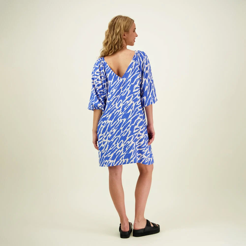 Sophy Volume Sleeve Tunic, Electric - Image 4