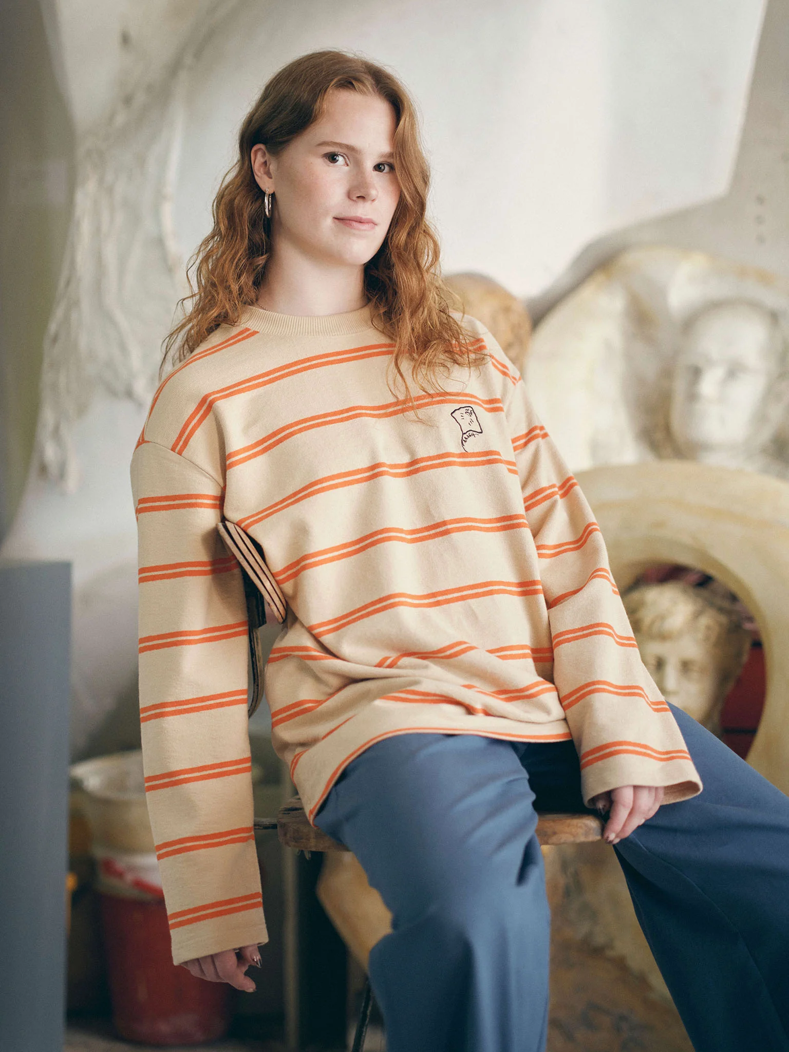 Striped Oversize Jacquard Shirt - Image 4