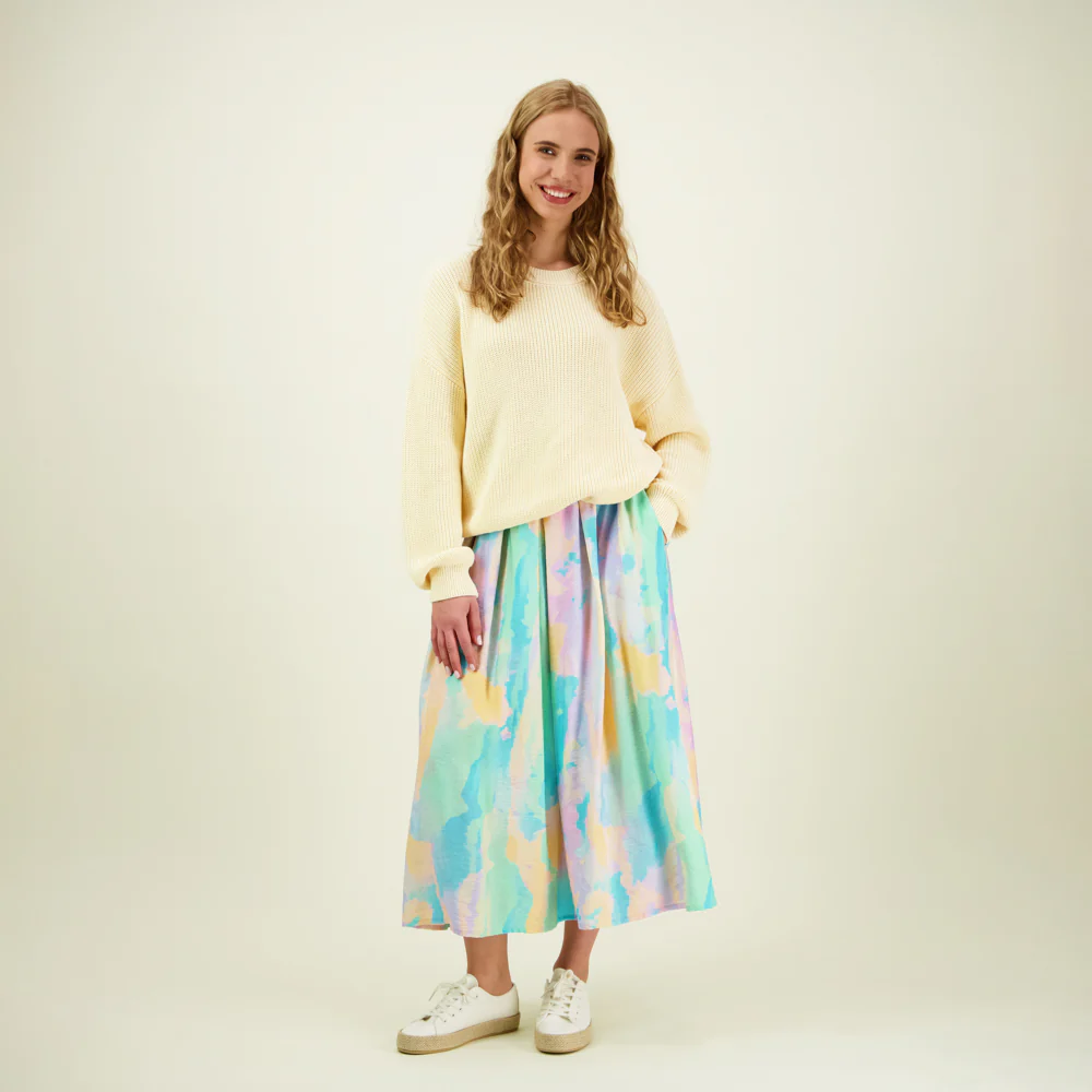 Sunset Pleated Skirt, Multicolour - Image 3