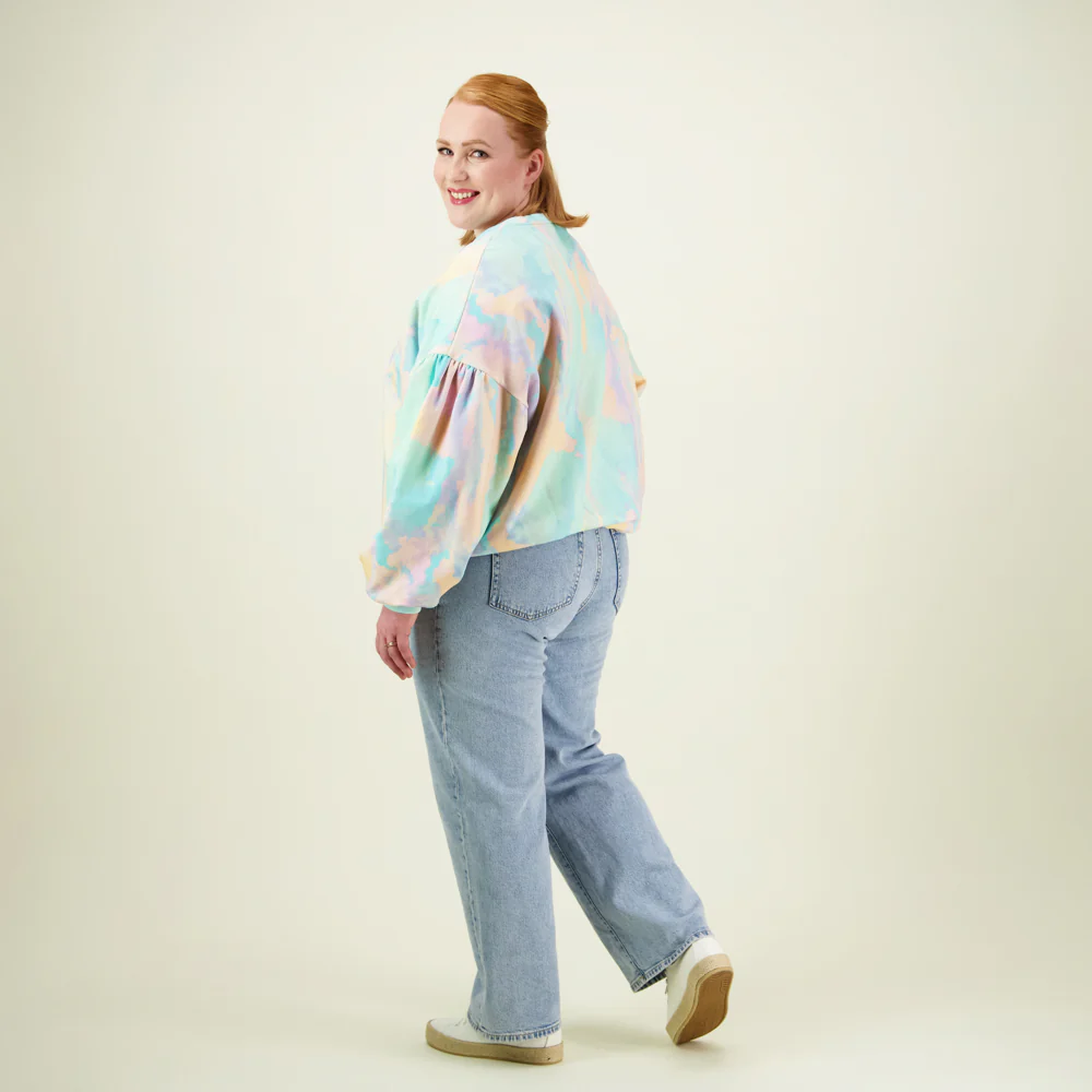 Sunset Volume Sleeve Blouse, Multicolour - Image 5