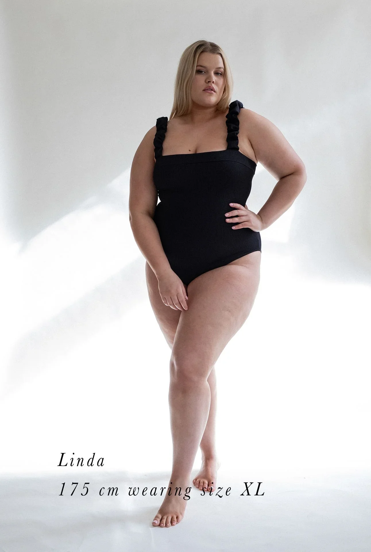 Swimsuit With Ruffles, Black - Image 6