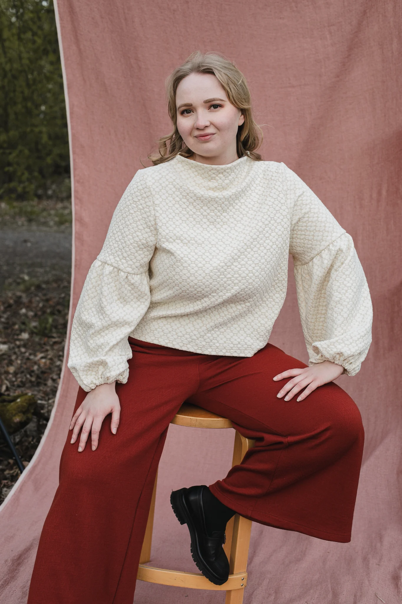 Talvikki Puuvillapaita, Apila Vanilja - Image 3