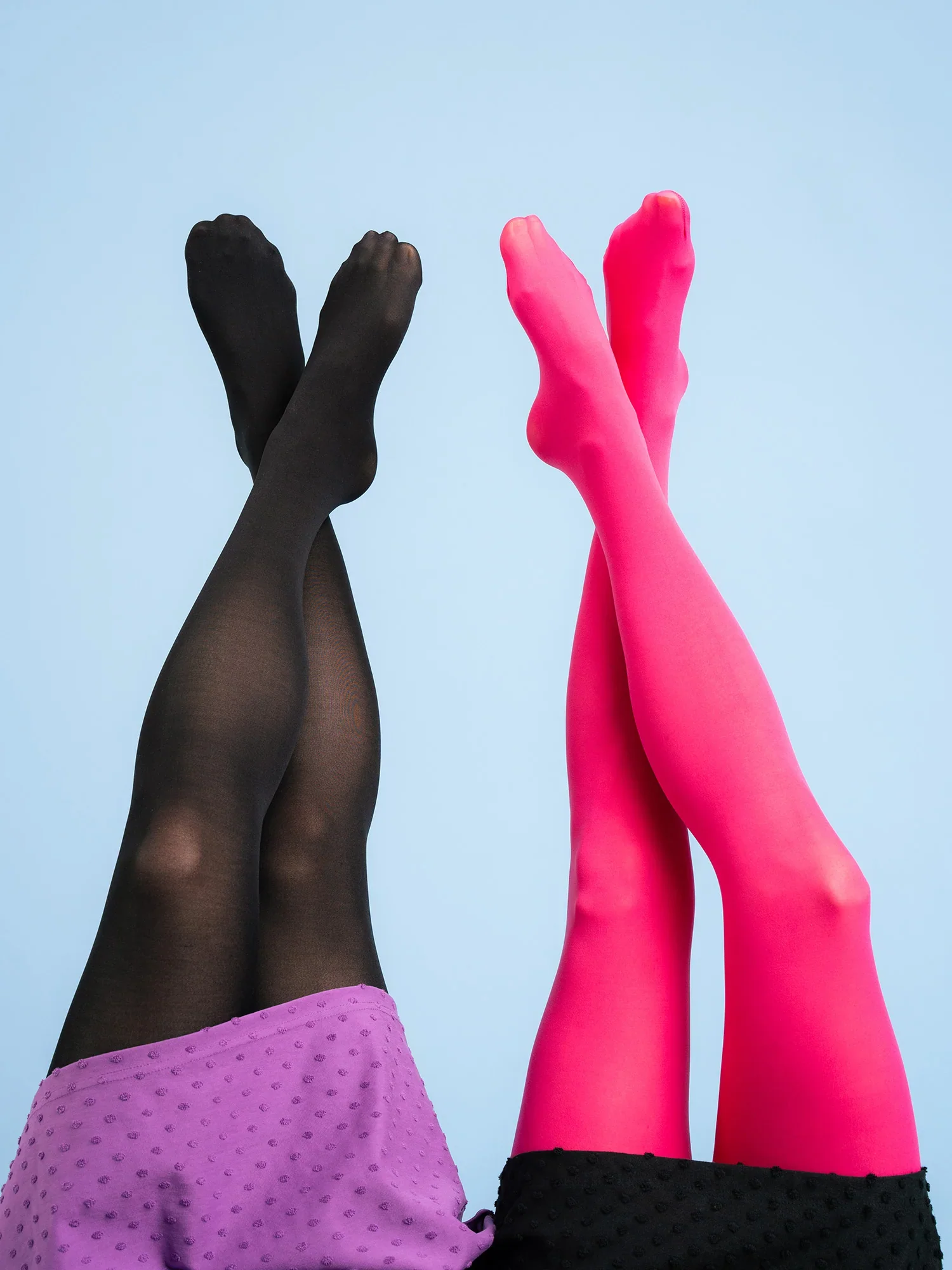 Aarre Sukkahousut 50den, Pink/Black - Image 3
