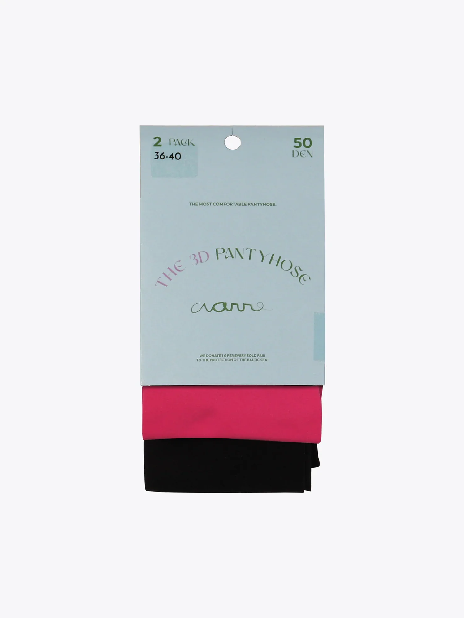 Aarre Sukkahousut 50den, Pink/Black - Image 4